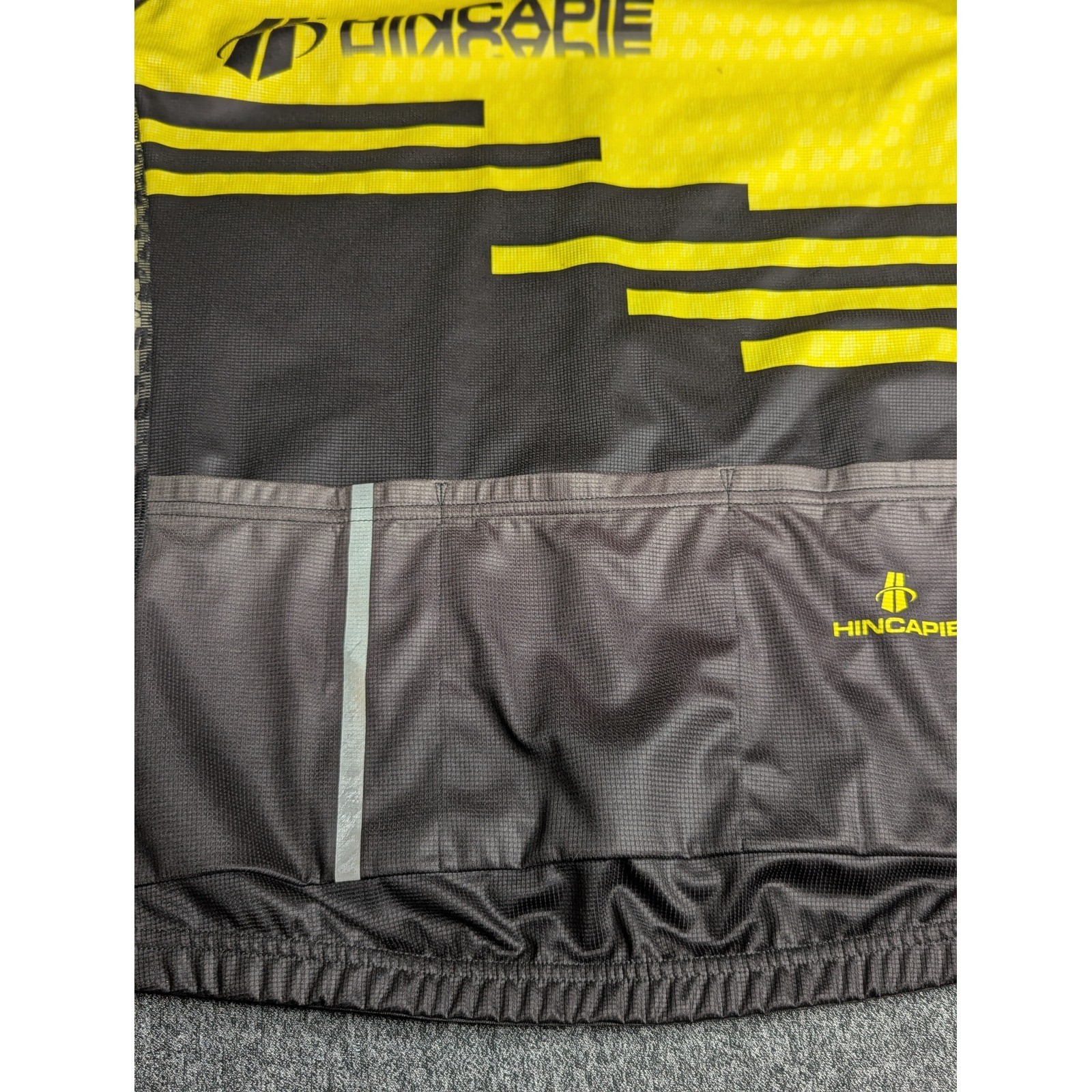Hincapie Sportswear Men’s SS Force Cycling Jersey Black Yellow Size Large L