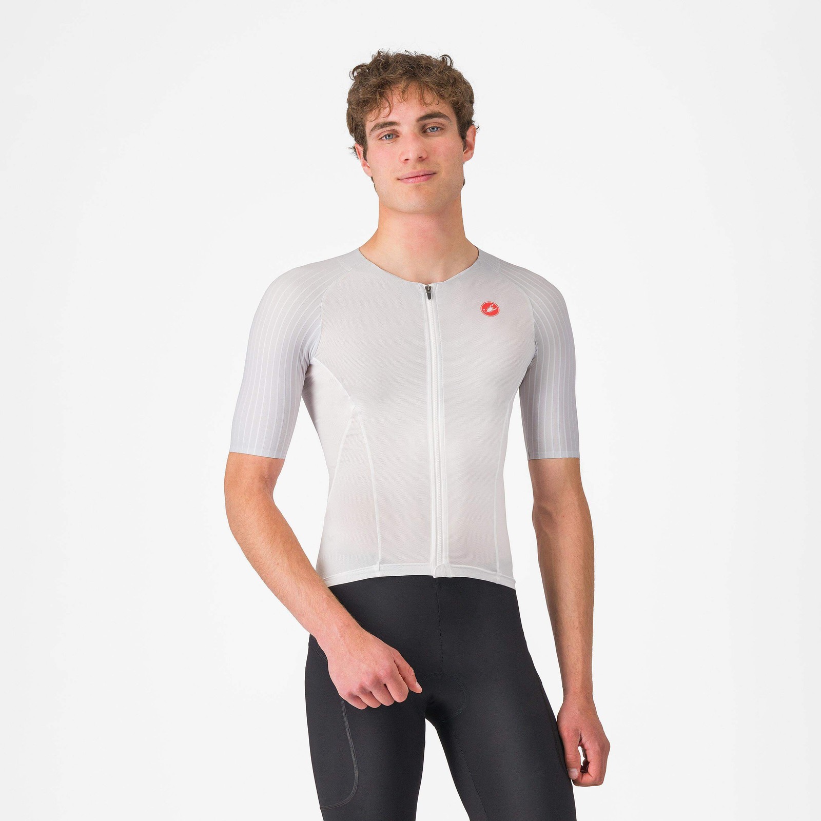 Castelli Free Speed 3 Race Top-white/silver gray-L