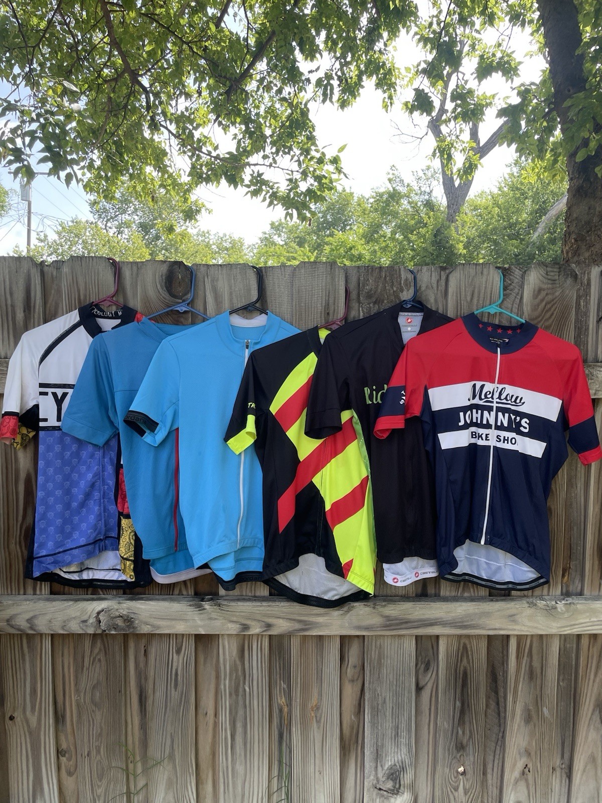 Men’s Cycling Jerseys Size M-L, Lot Of 6: Giordana, Cycology, Bontrager