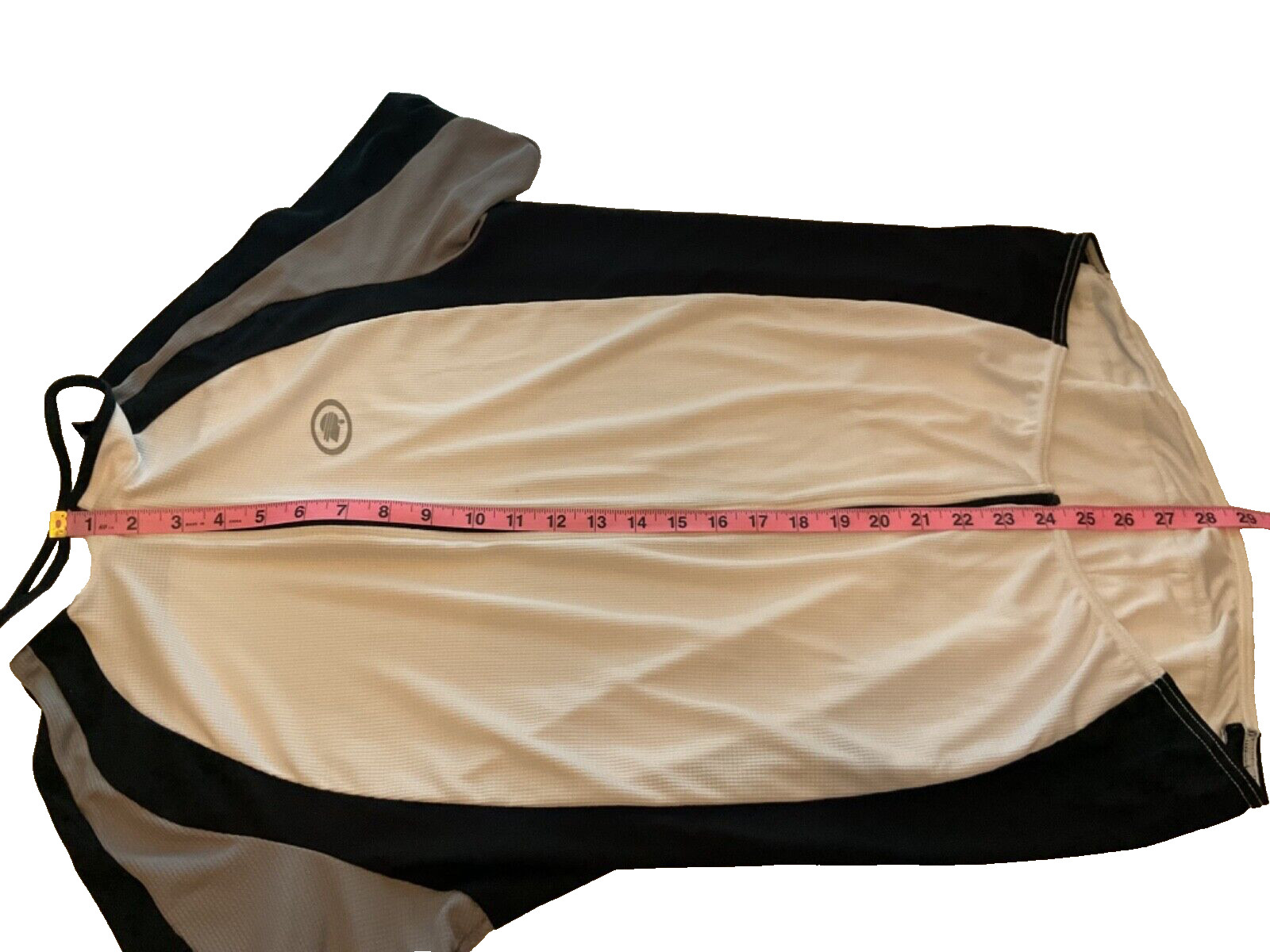 PERFORMANCE Ultra Cycling White Black Gray Full Zip SS Pockets Shirt Biking (L)