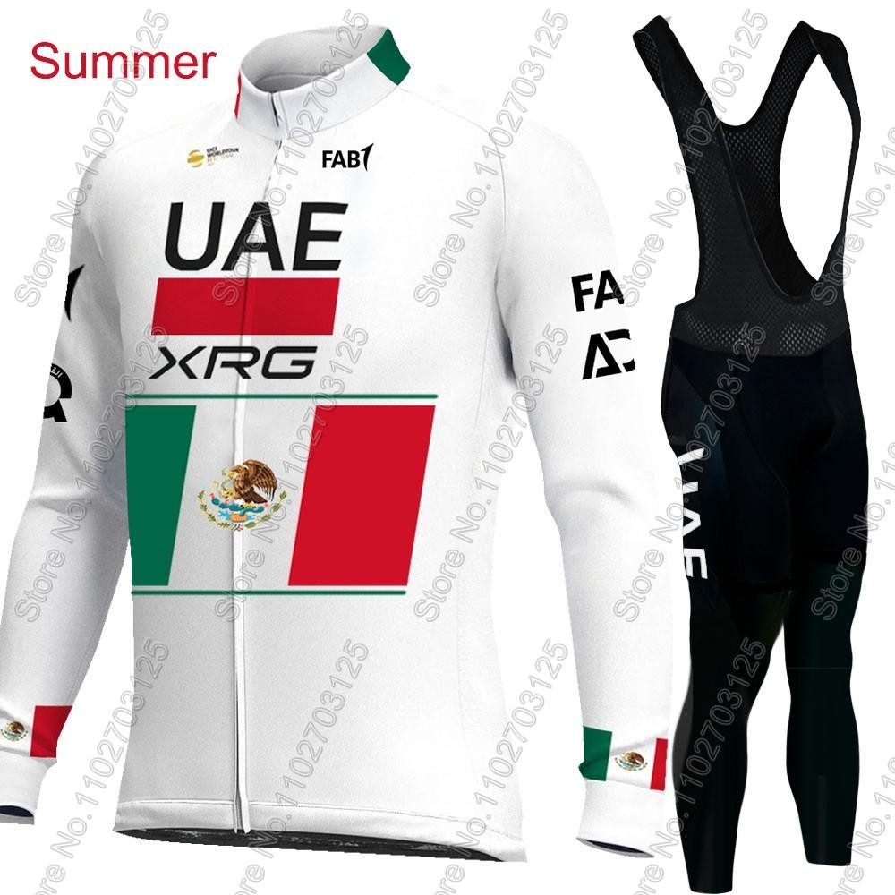UAE Team 2026 Cycling Jersey Set Long Sleeve Road Bike MTB Clothing Men