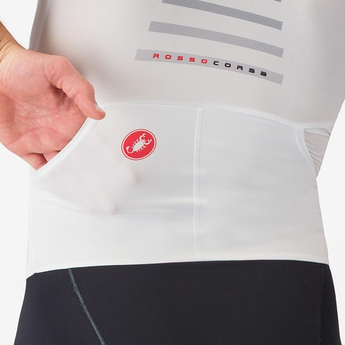 TRIATHLON SHORT SLEEVE SUIT BRAND: CASTELLI FREE SANREMO 3 SUIT WHITE / BLACK