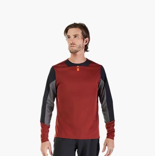 Brand New FOX Racing Mens Defend MTB Long Sleeve Jersey $90 Med Rust Brown LS