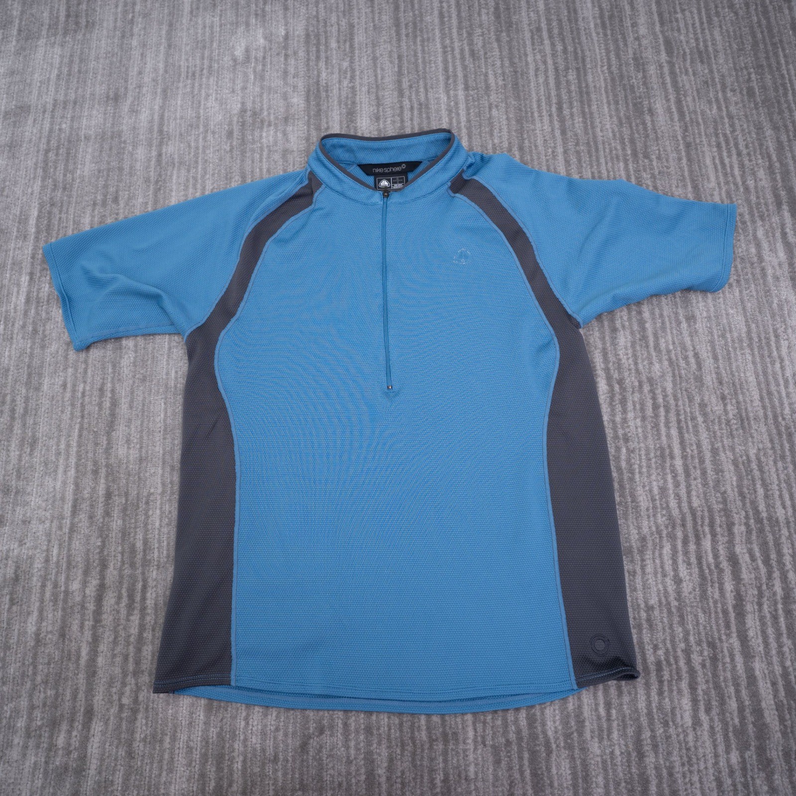 Nike ACG Sphere Base Layer Cycling Jersey Men Medium Blue Grey Quarter Zip Shirt