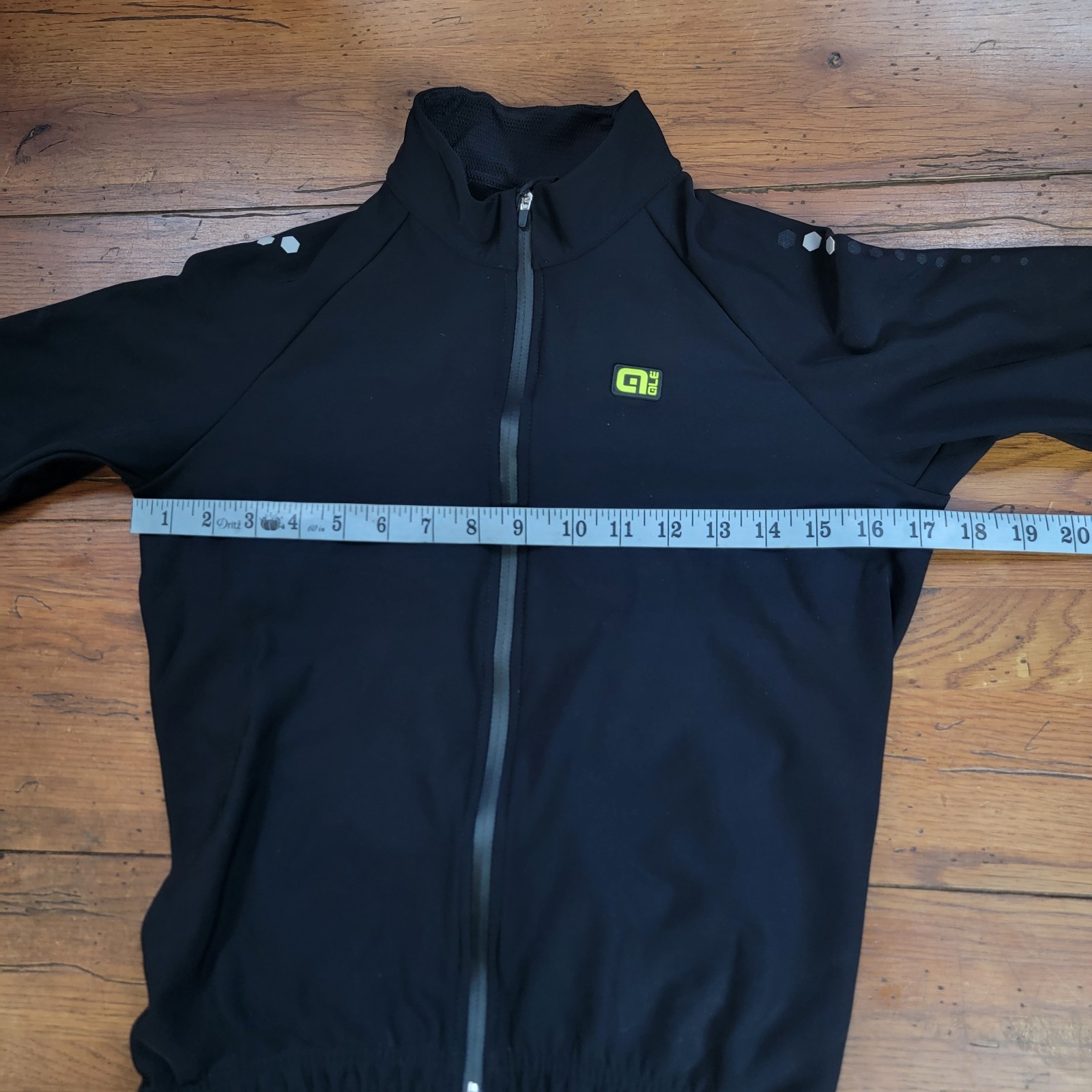 Ale Cycling Mens Small Thermal Jersey 17.5″ P2P Stretch Fleece Black Klimatik S