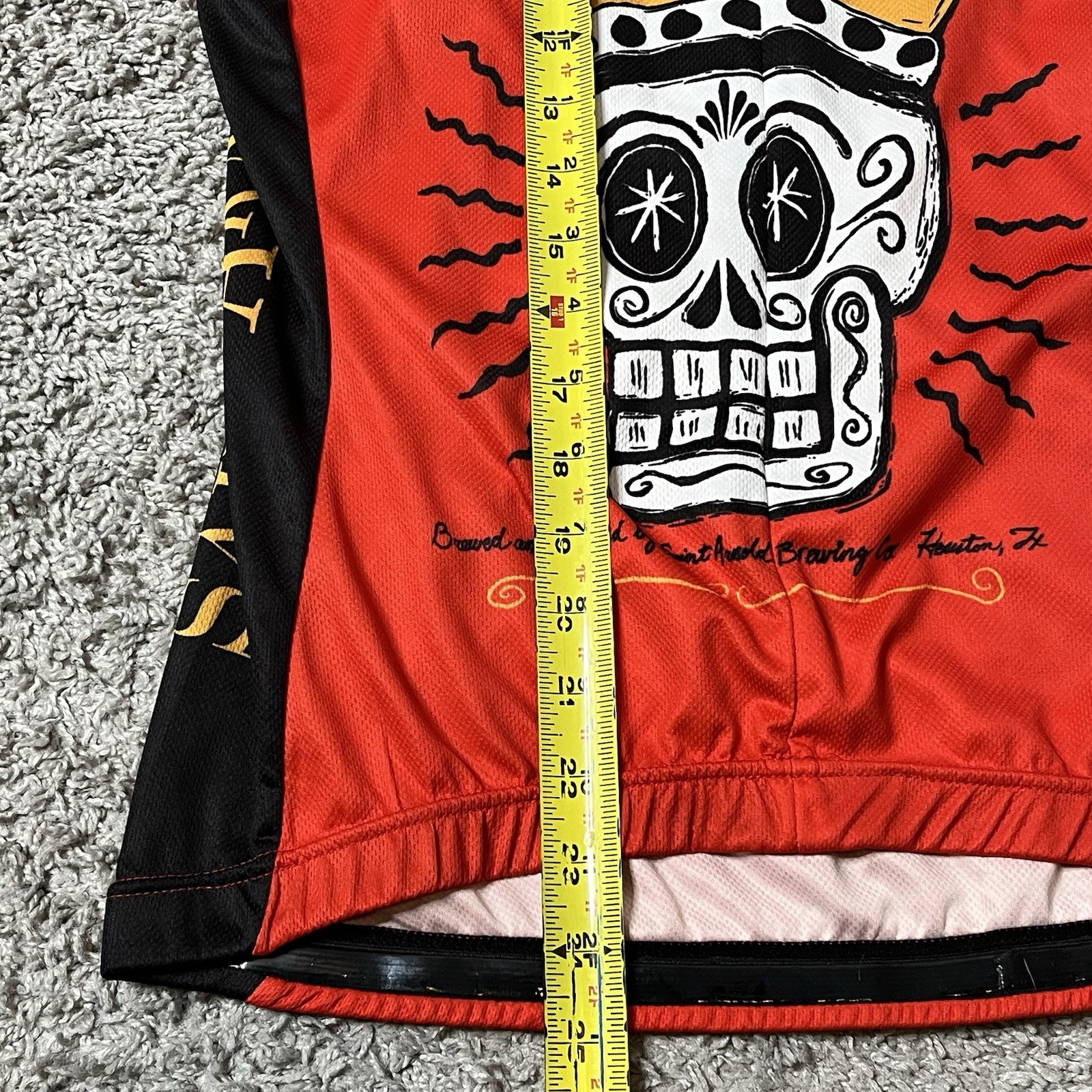 VoMax Cycling Jersey Womens Size Medium Red St Arnold Brewing Day of The Dead