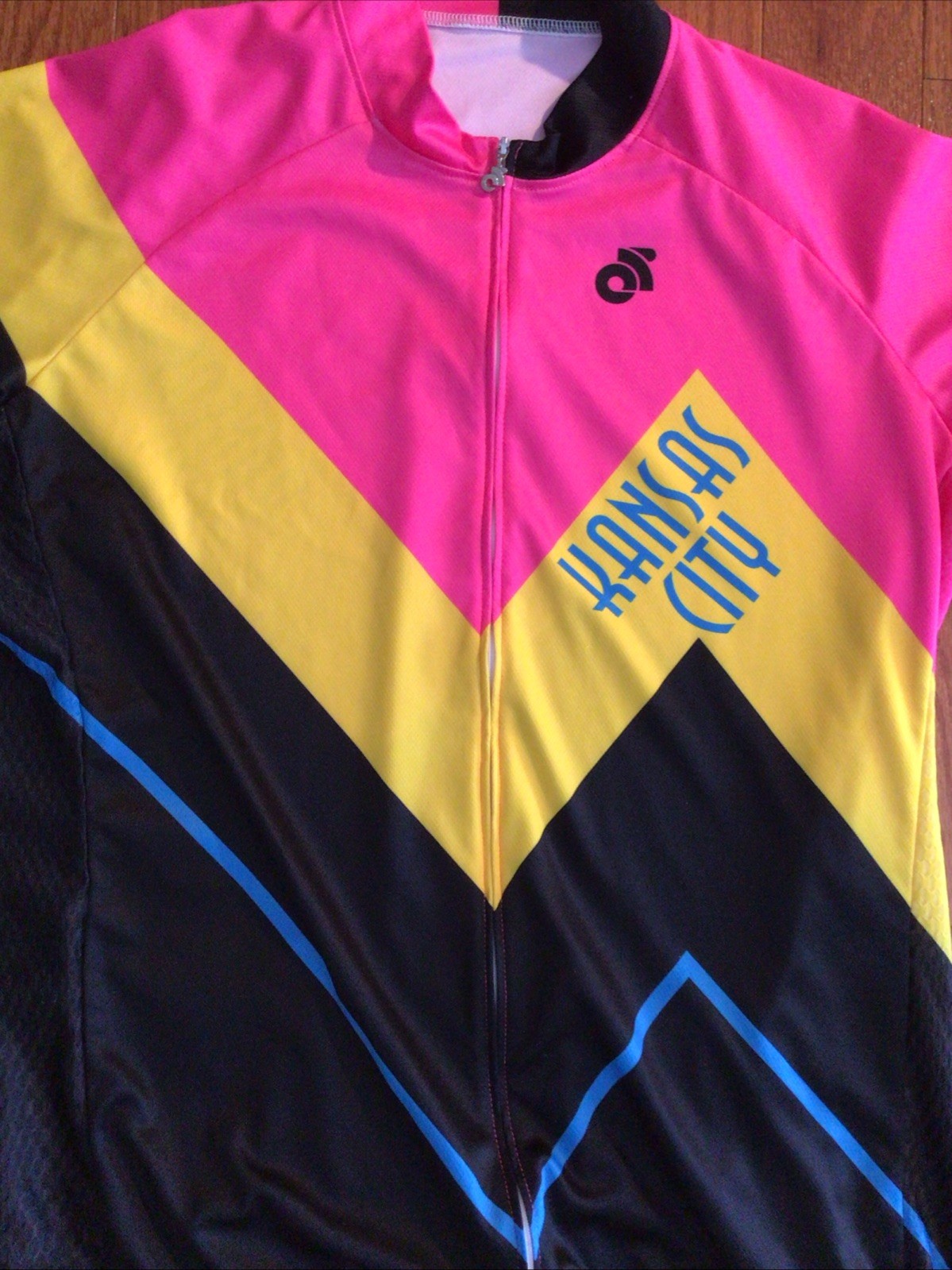 Champion System Cycling Mens Jersey Size 3XL Kansas City Neon Full Zip