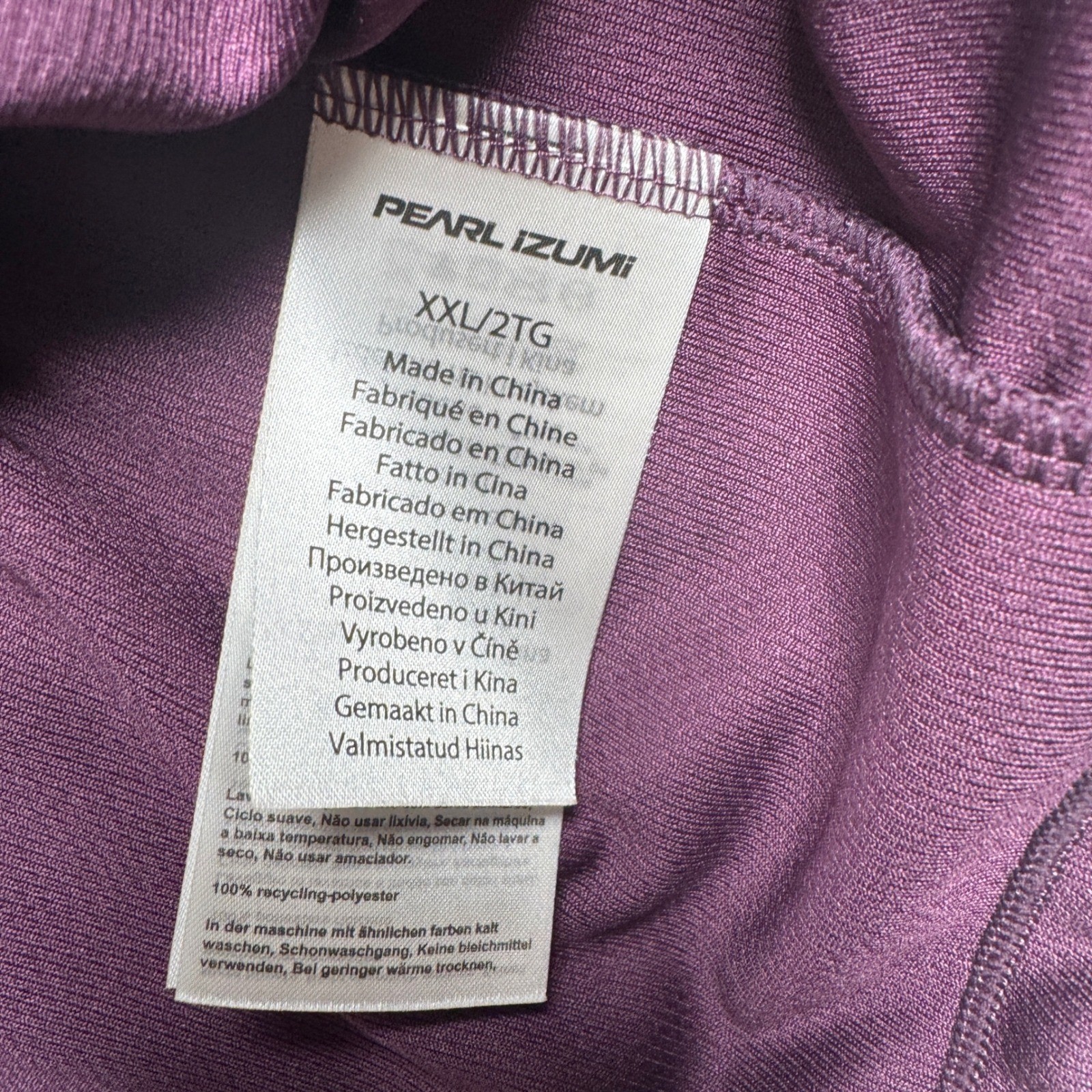 Pearl Izumi Cycling Jersey Womens XXL Purple Short Sleeve Pedal to Zero Full Zip