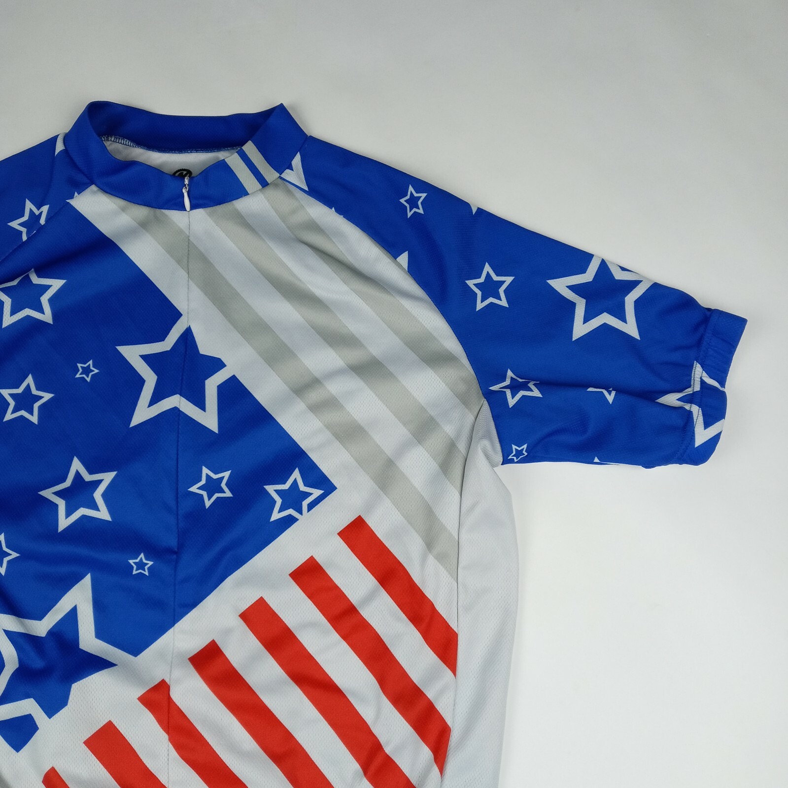 Nashbar Cycling Jersey American Flag Men’s Size Medium Half Zip Short Sleeve