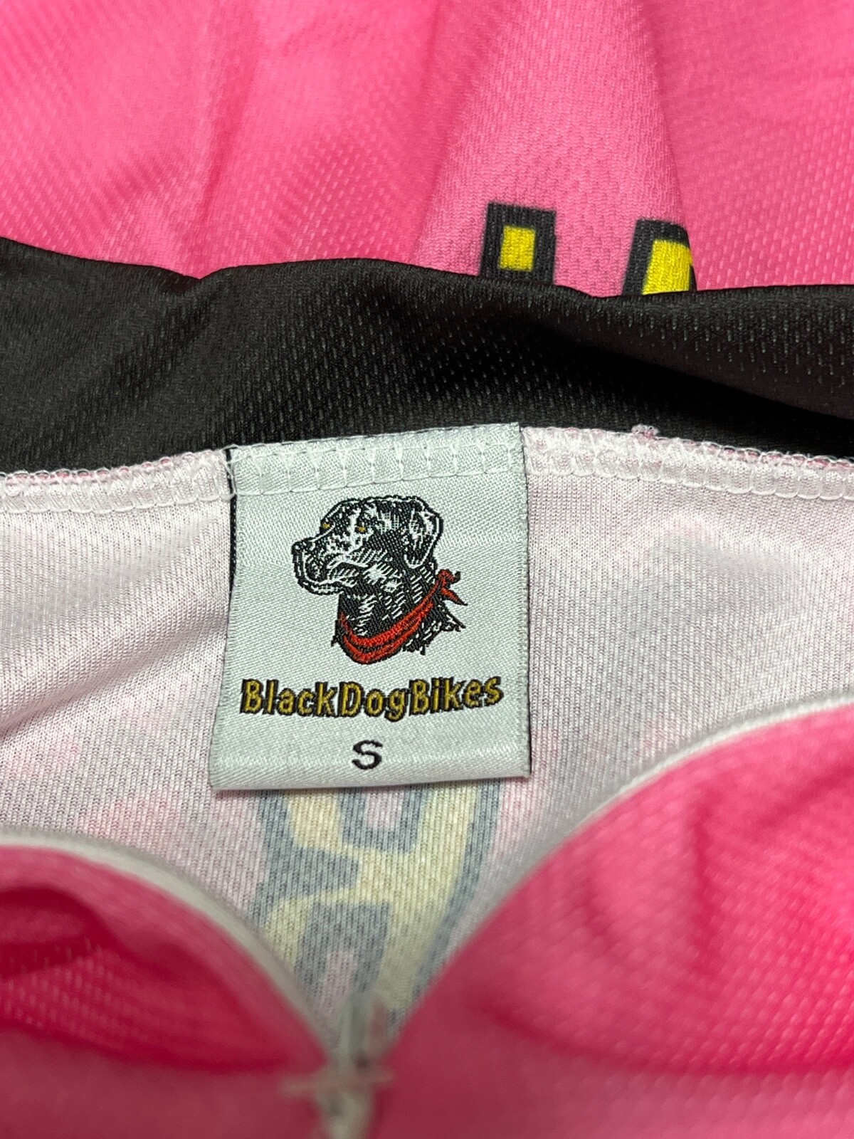 Black Dog Bike Cycling Jersey Top Womens Size Medium Gray Pink Pockets New Tags