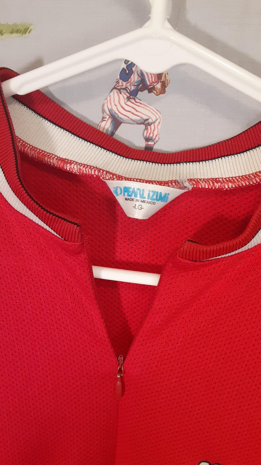 👀 Pearl iZUMi Mesh Jersey Men’s Large Red 1/2 Zip Short Sleeve Lightweight Mesh