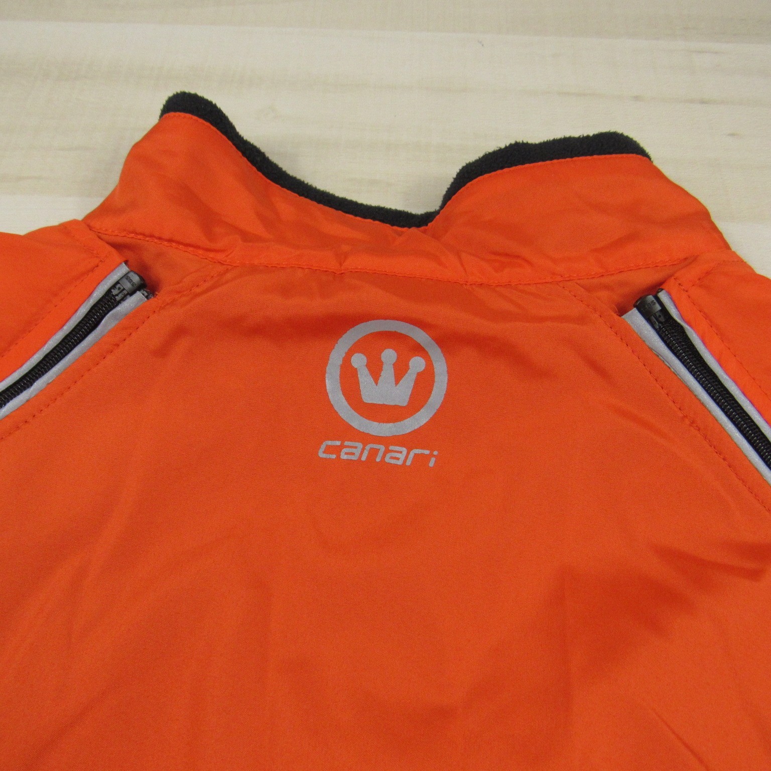 Canari Jacket Mens Extra Large Orange Bike Cycling Zip Lightweight Windbreaker