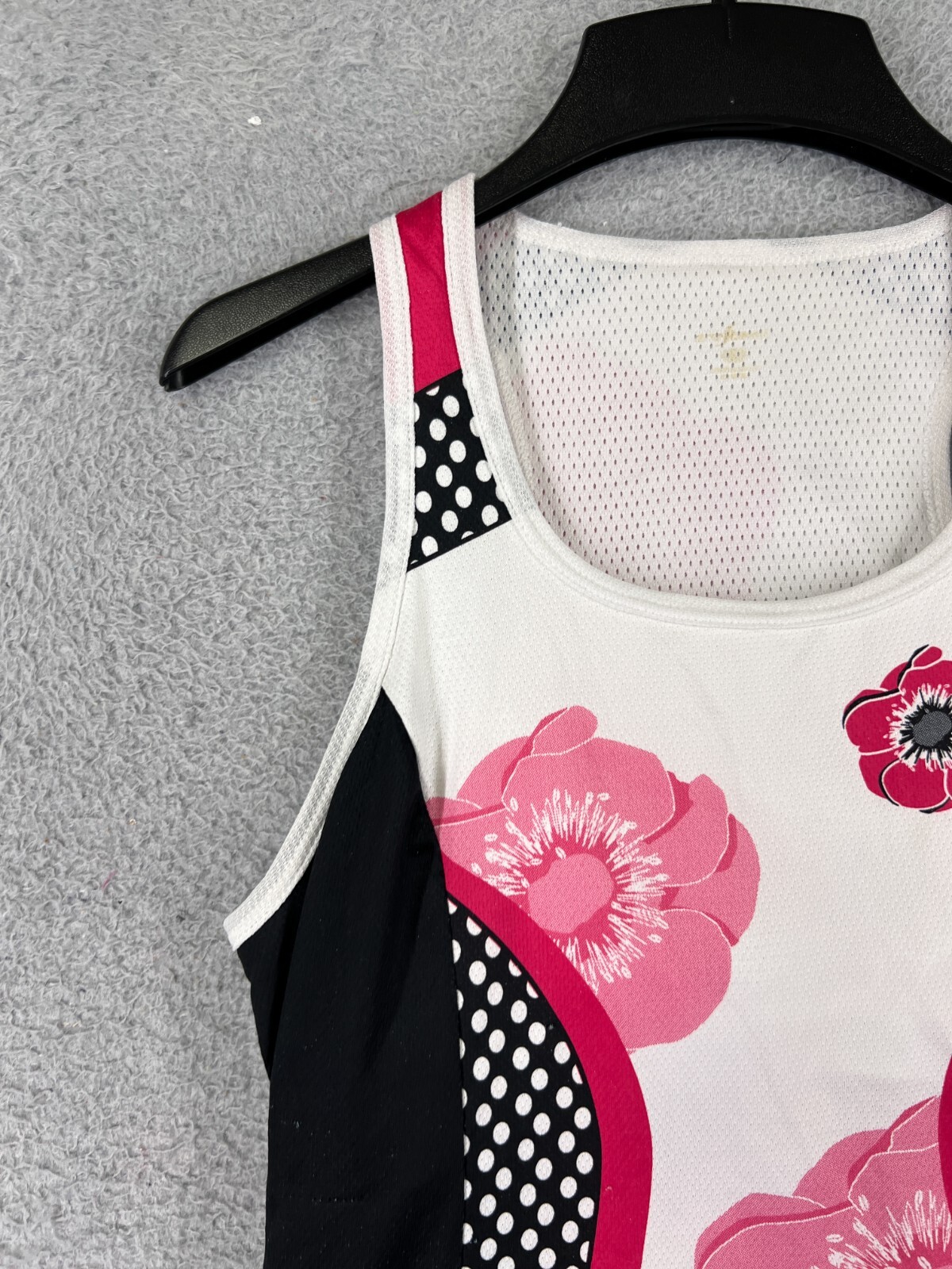 Sheebeest Cycling Jersey Girls Medium White Pink Floral Tank Sleeveless Pockets