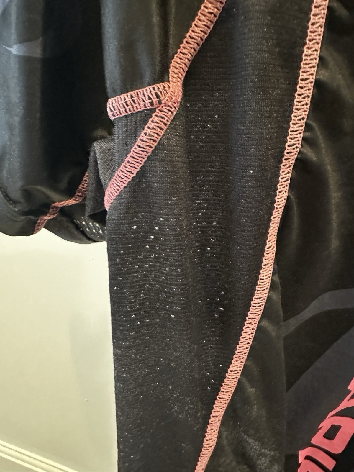 Hincapie large Cycling Jersey Black Pink Short Sleeve Full Zip Zipper Pocket