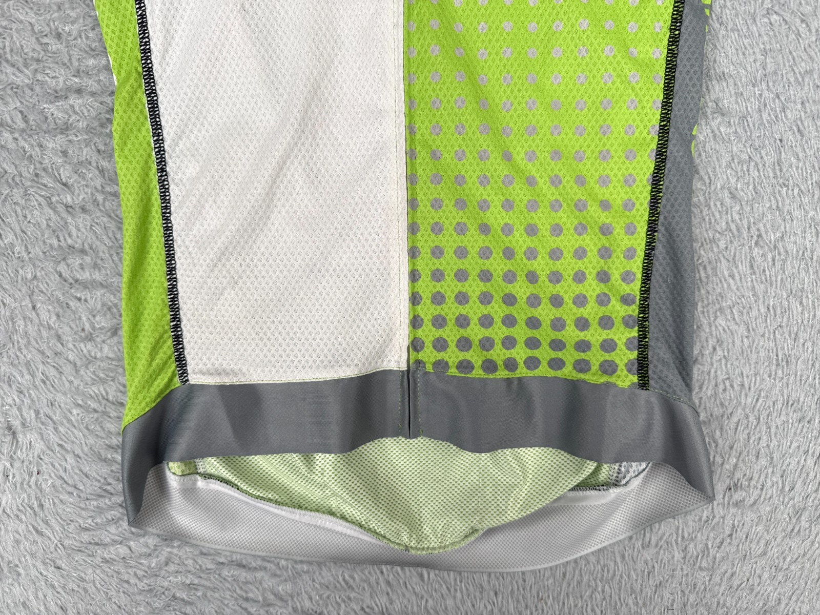 Hincapie Cycling Jersey Adult 2XS XXS Lime Green White Short Sleeve Aspen Colo