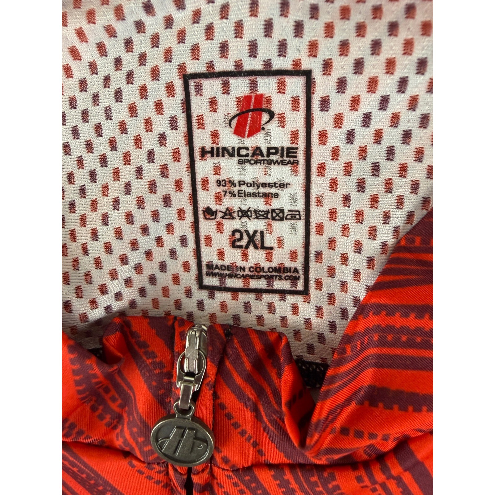 Hincapie Cycling Jersey Mens 2XL Red Black Gran Fondo Greenville Short Sleeve