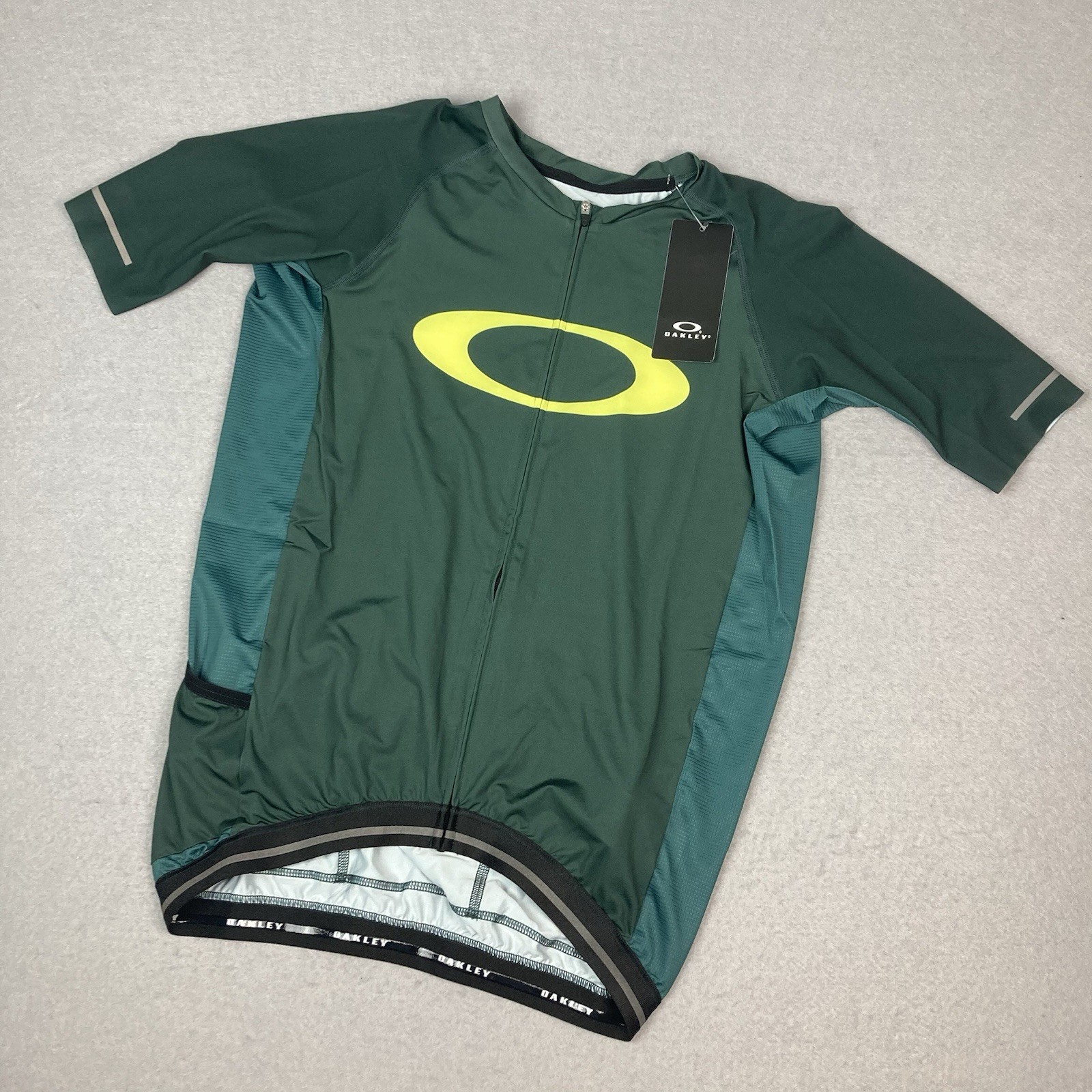 Oakley Icon Jersey 2.0 Hunter Green Full Zip Short Sleeve Cycling Jersey Men S