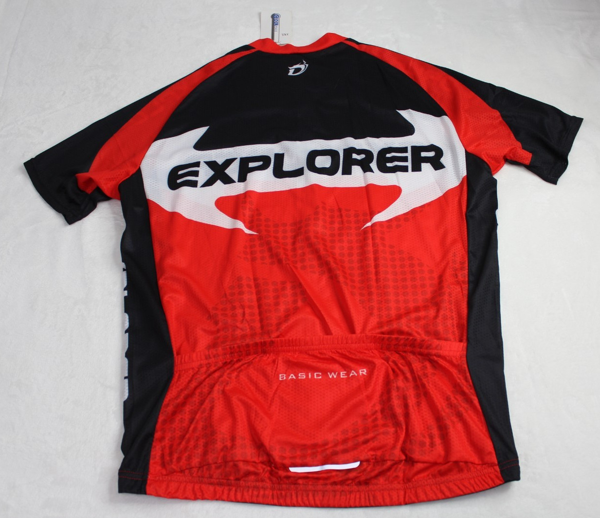 Mens 3XL XXXL Basic Wear Explorer Cycling Jersey Shirt Cool Max Black Red NEW