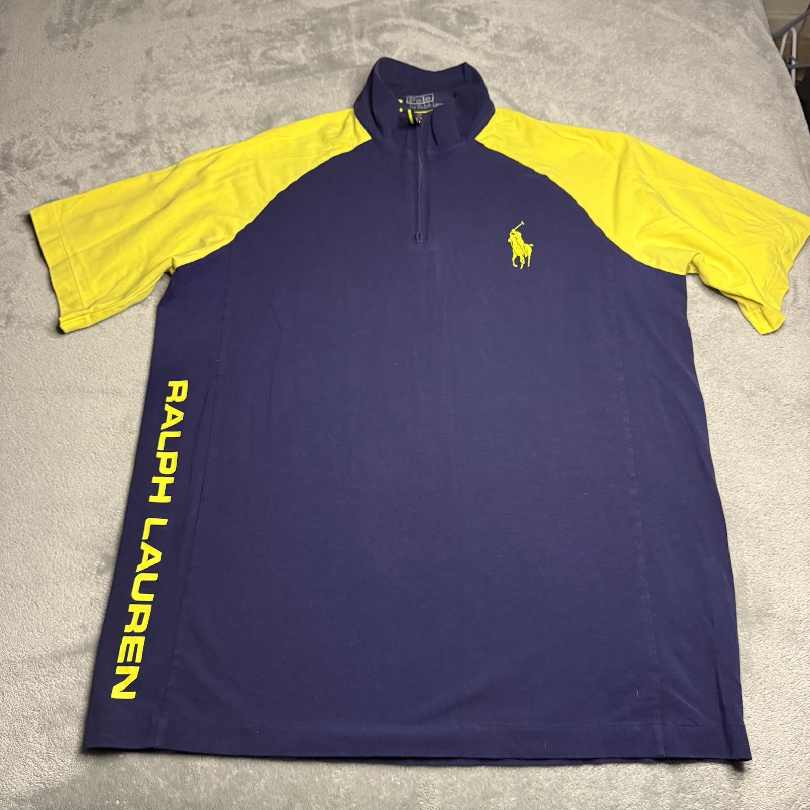 VTG Polo Ralph Lauren Cycling Jersey Mens Medium Moisture Management Pony *DESC