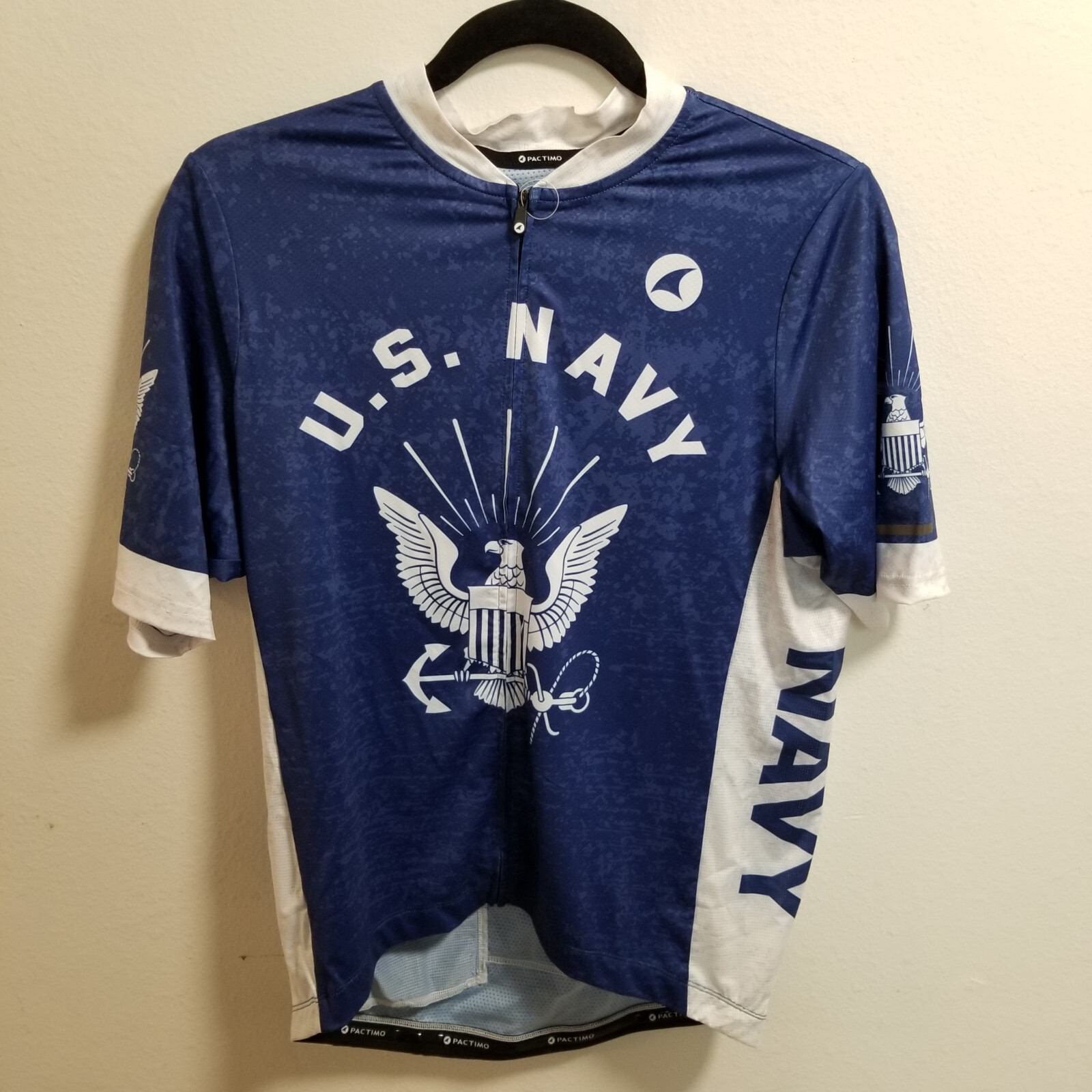 Pactimo Men’s Cycling Jersey Men’s Large – U.S. Navy – Blue & White – New w/Tags