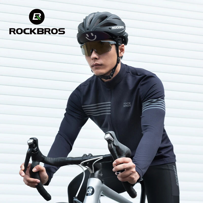 ROCKBROS Men’s Winter Cycling Jersey Thermal Top Long Sleeves Bicycle Clothing