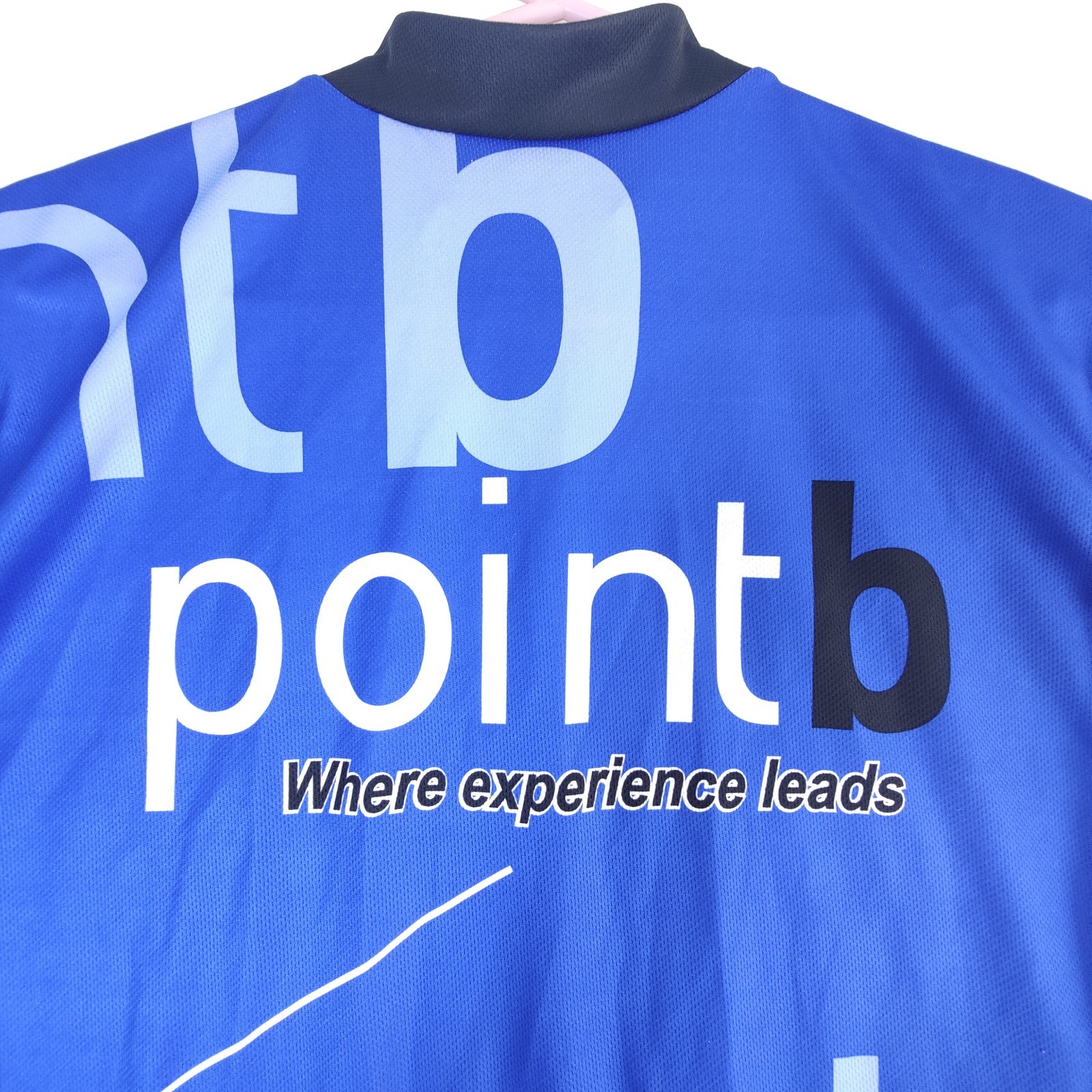 XL Cycling Shirt Point B Short Sleeve 3-Pocket Hot Shoppe Design Blue