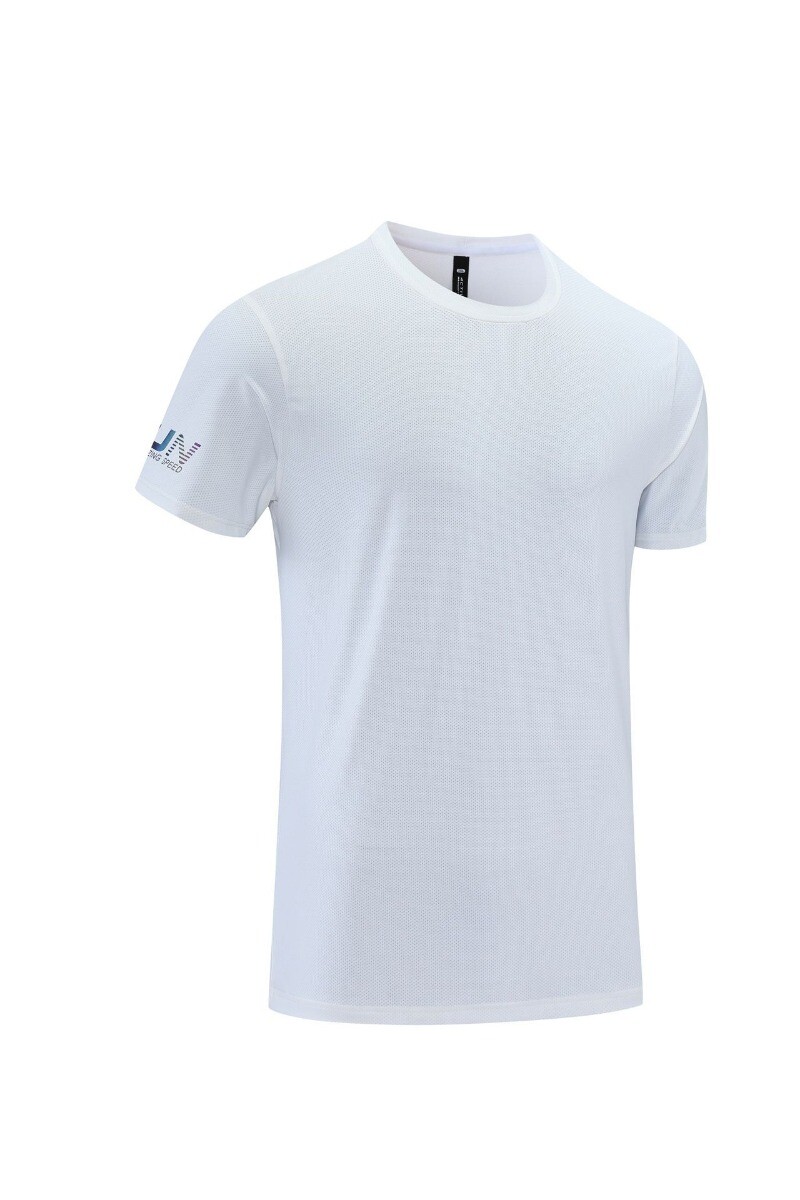 Men Women’s Short Sleeve Printed Round Neck Fitness Ice Silk Quick Dry T-shirt