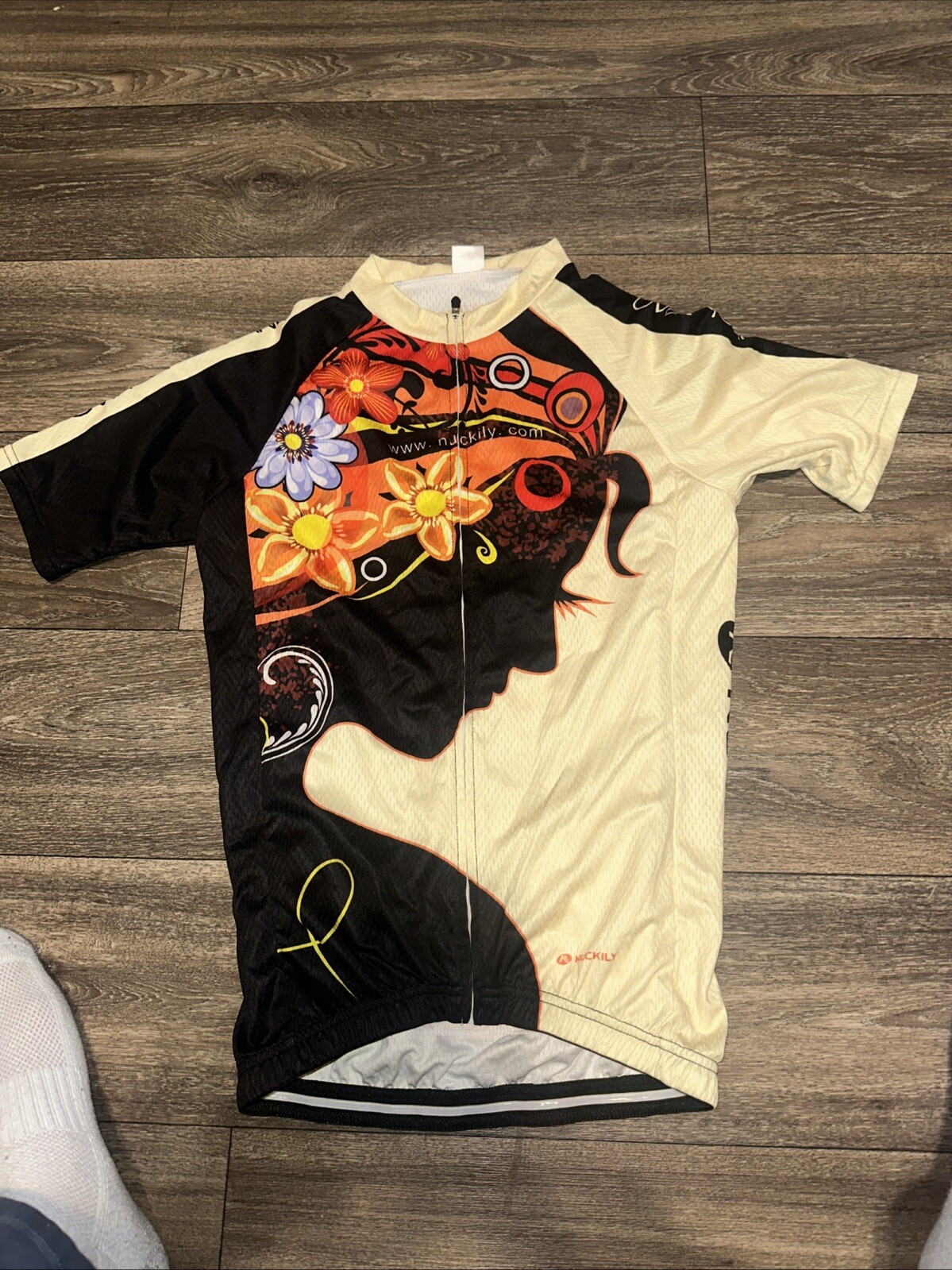 Nuckily Cycling Jersey Women’s Large Tan Black #TT