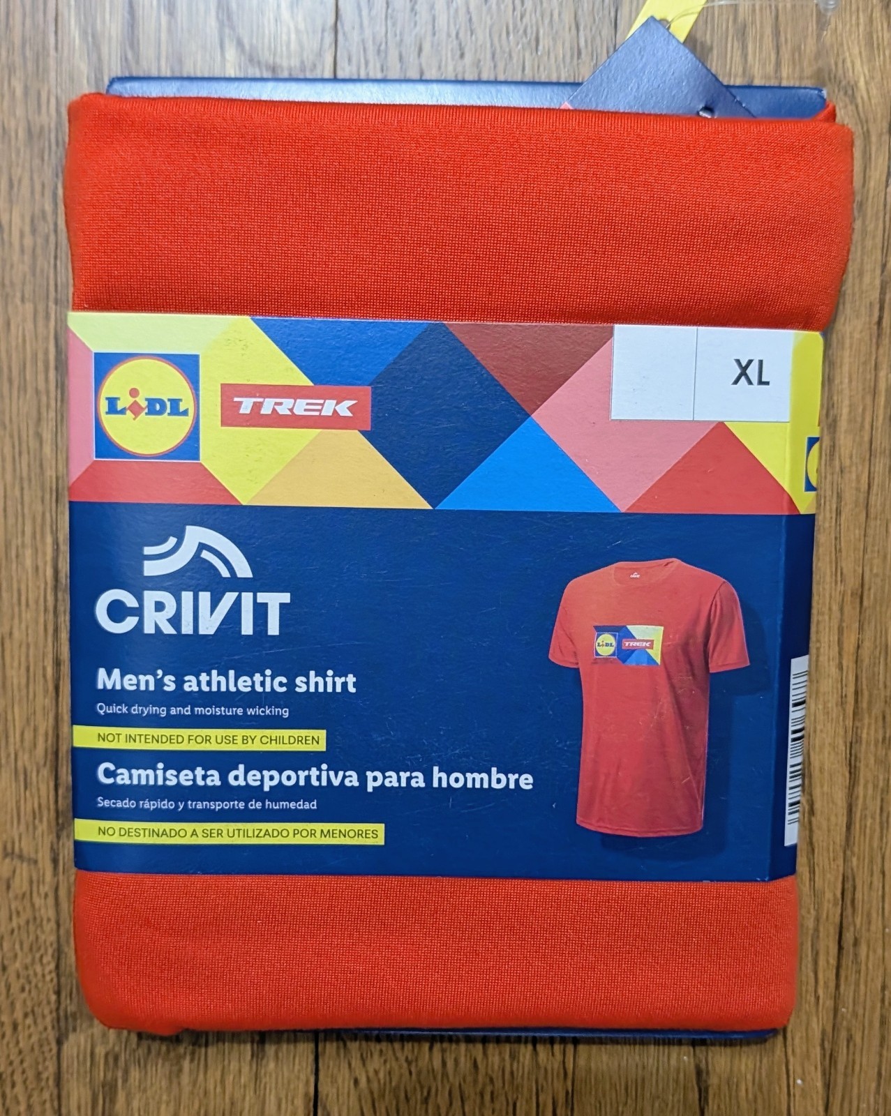 LIDL TREK Athletic Shirt Men’s Extra Large XL Cycling Team Red Crivit NEW