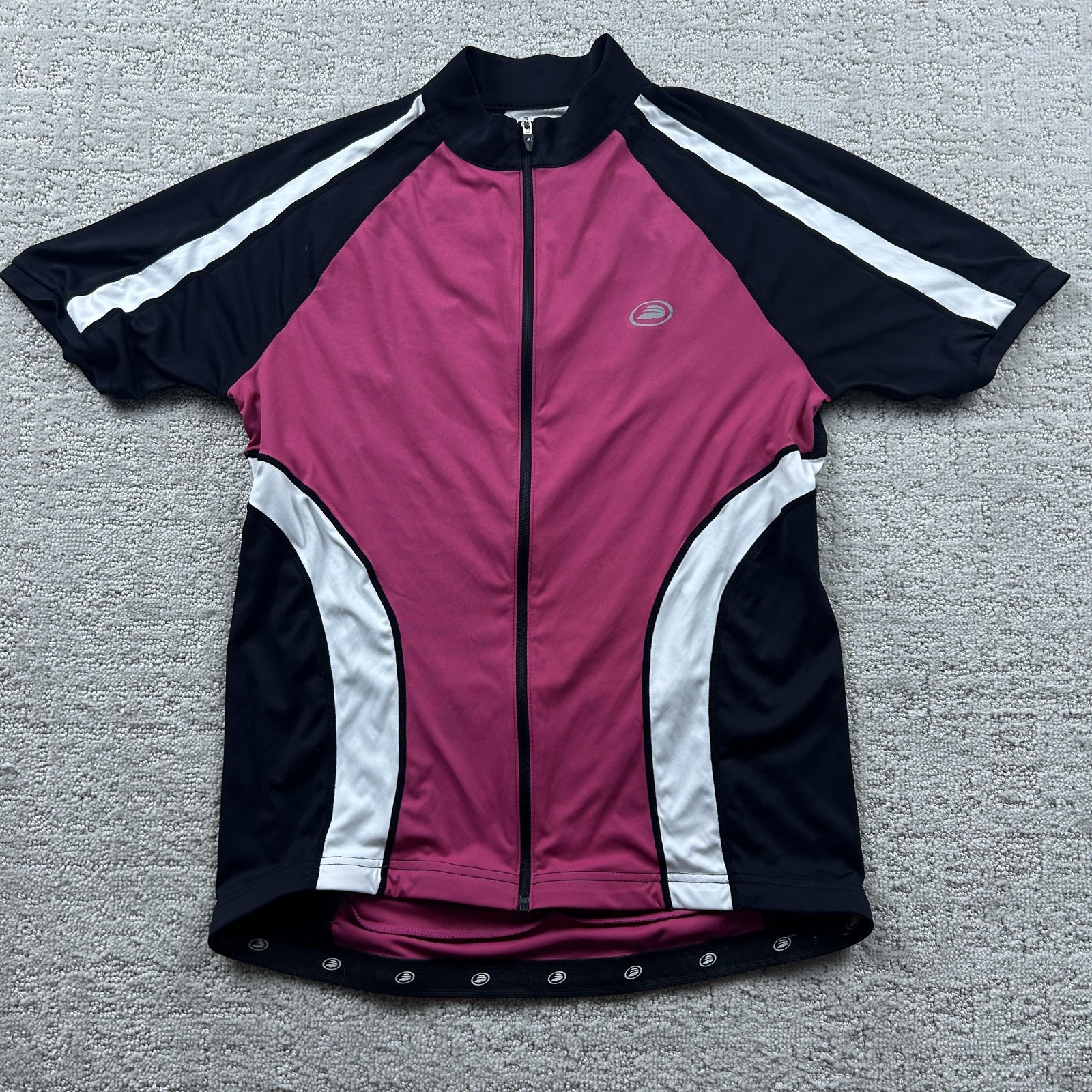 Performance Womens Cycling Jersey L Pink Zip Short Sleeve Made In Vietnam