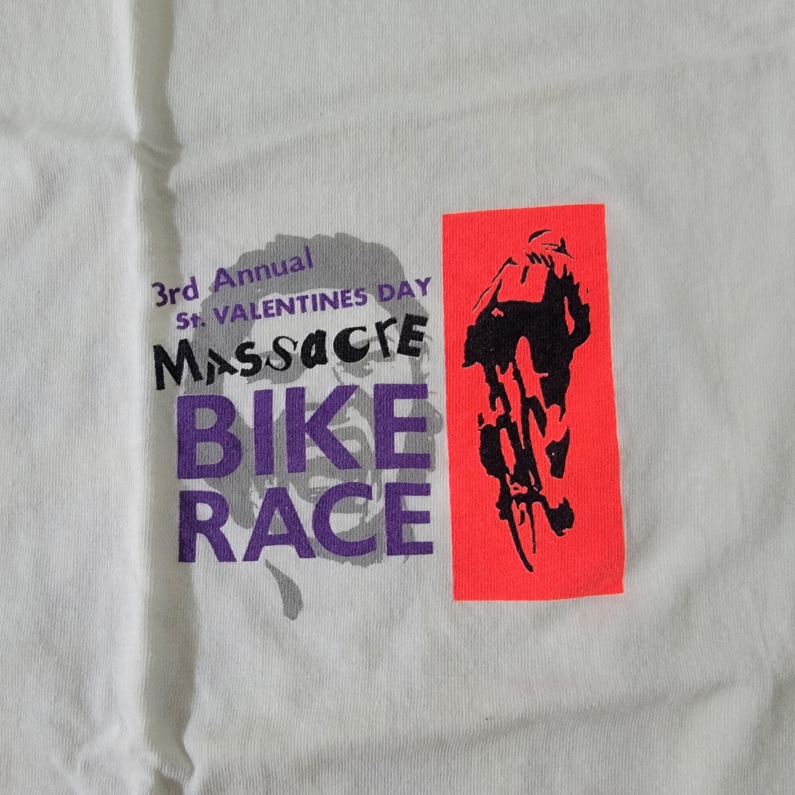 Vtg 1989 M Stedman USA Single Stitch St Valentines Day Massacre Bike Race Tshirt