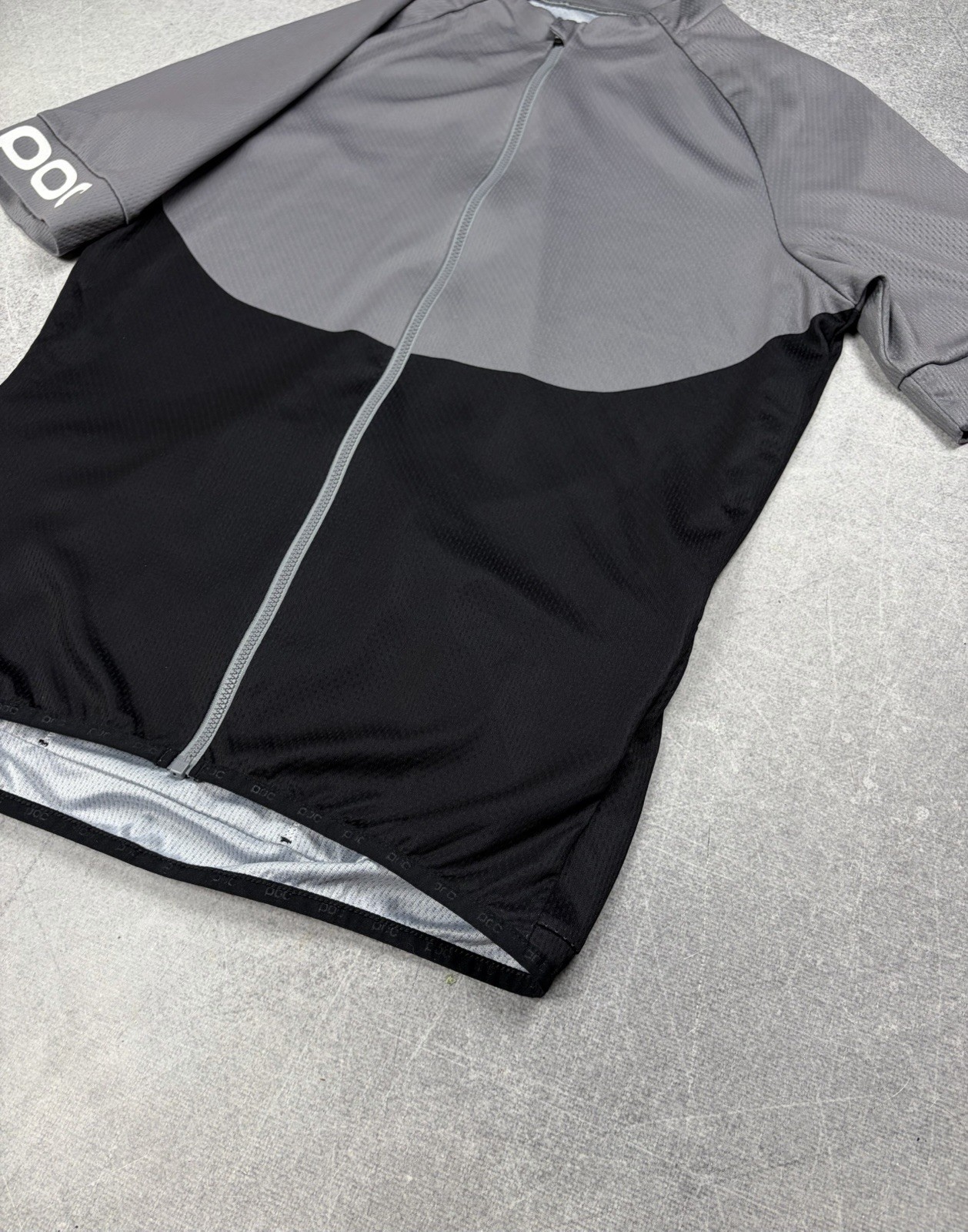 POC Essential XC Full Zip Tee Cycling Jersey Large Men’s Steel Gray