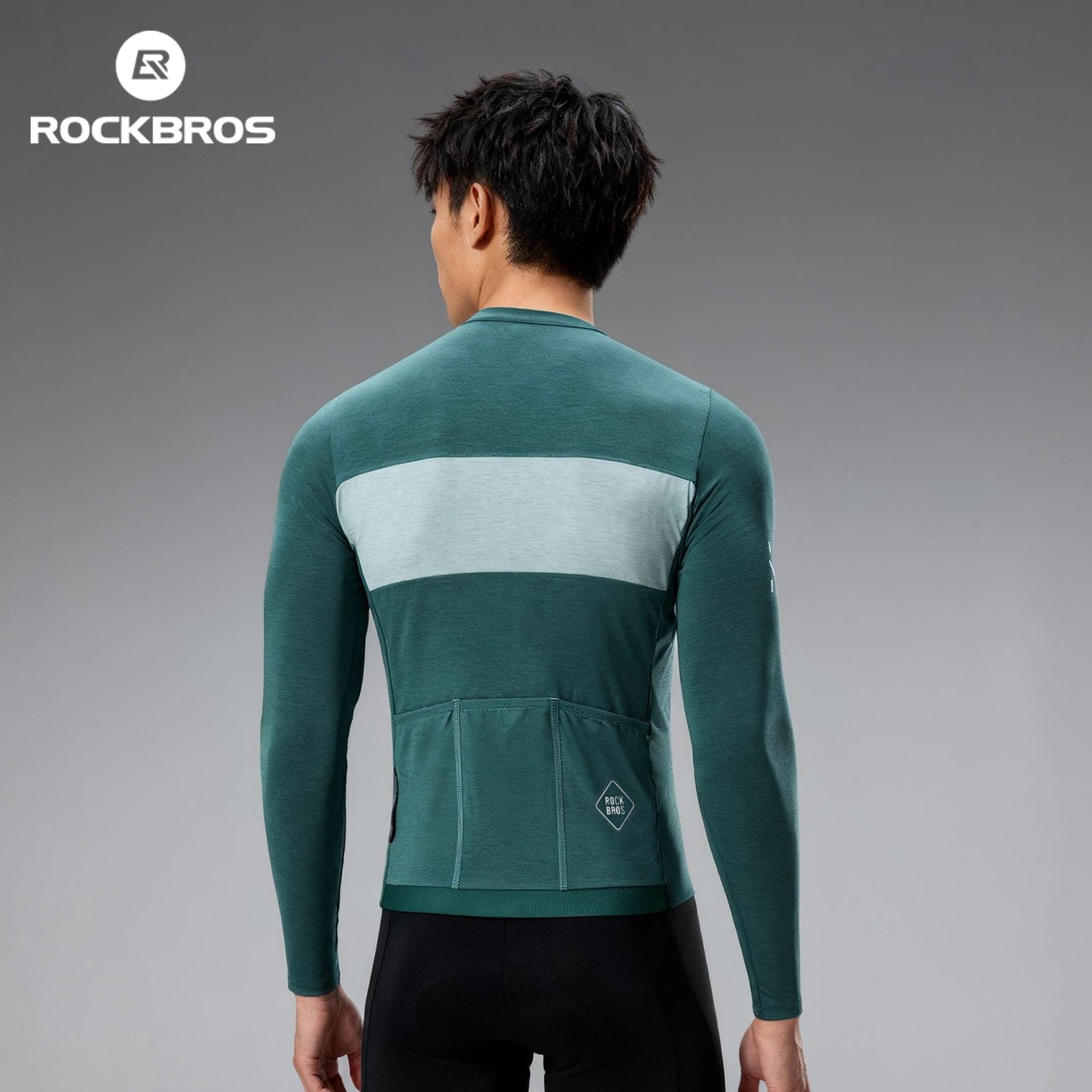 ROCKBROS Spring Autumn Cycling Jersey Long Sleeve Tencel Wool Bike Sportswear