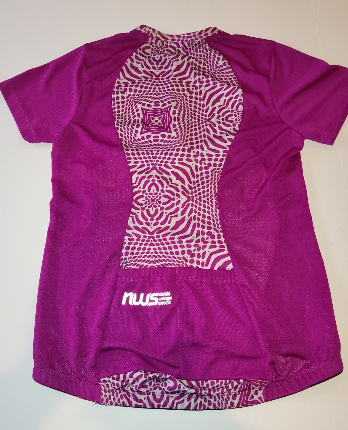 NISHIKI NWS Women’s Specific Cycling Jersey Small ¼ Zip Purple Grip Waist ½ S