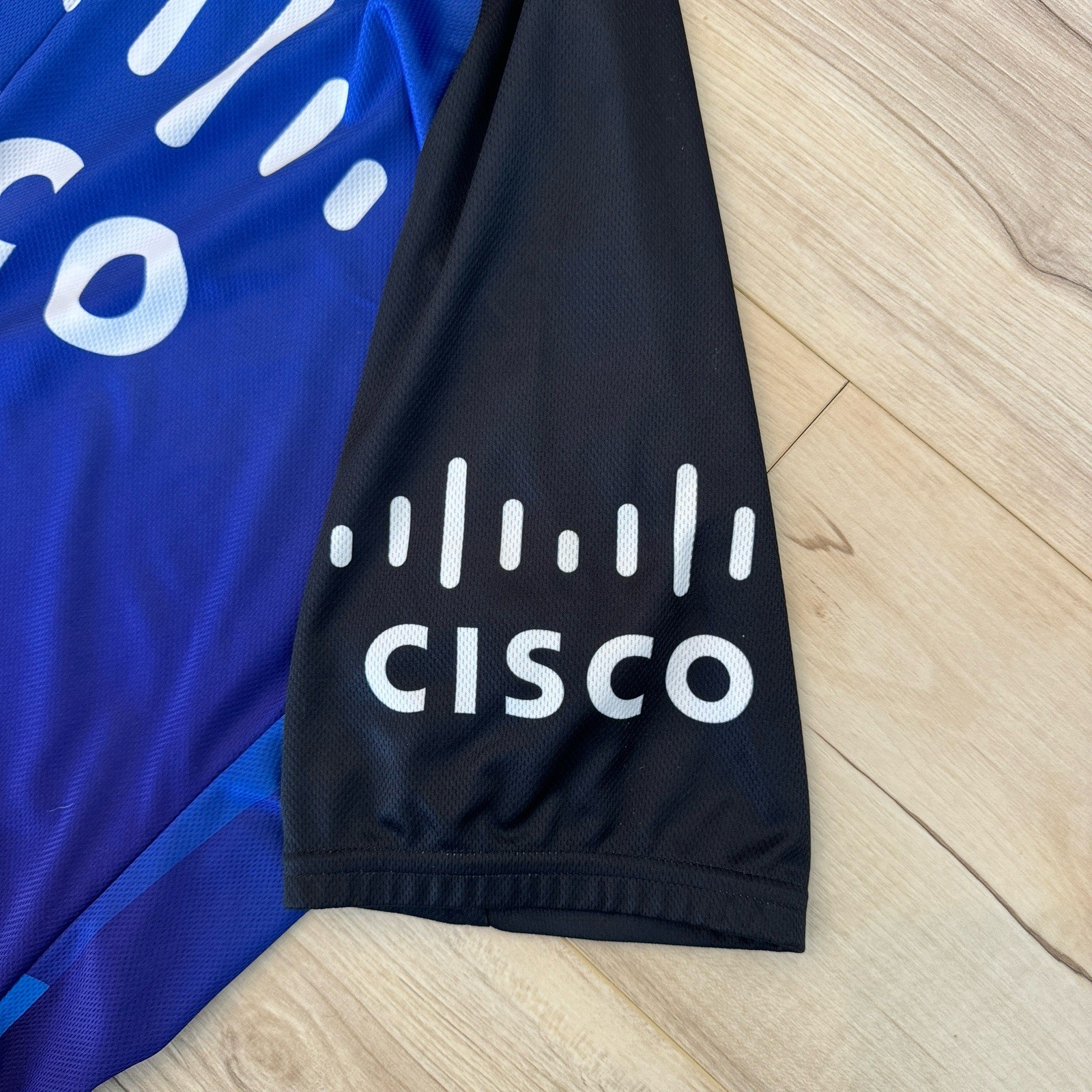Voler Cisco Cycling Jersey 3XL Blue Tech Logo Bike Shirt USA Made RidePro 3 Pock