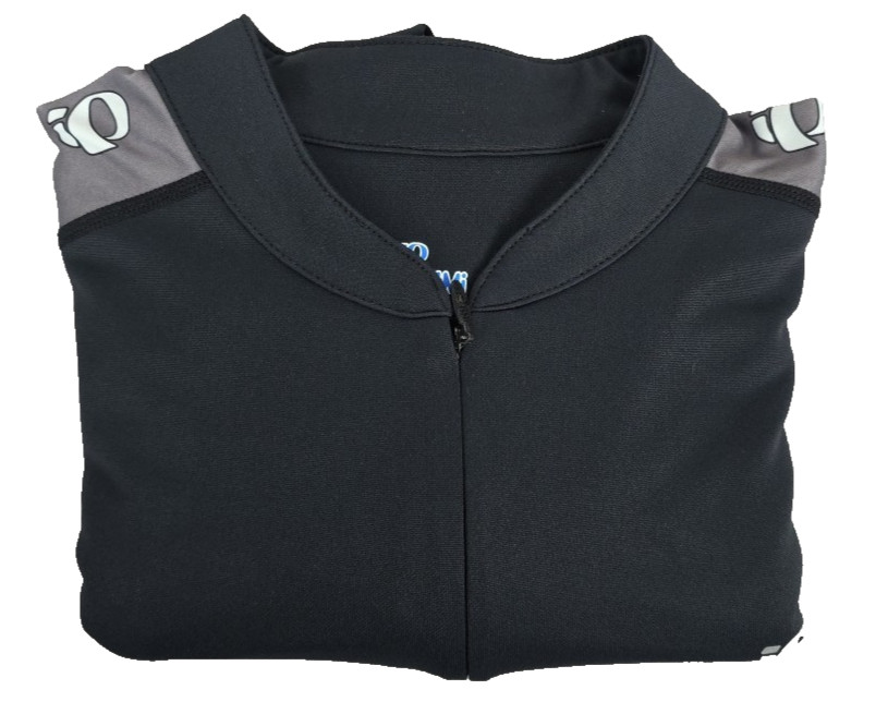 Pearl Izumi Mens Black 1/2 Zip Quest L/S Cycling Jersey Sz Medium Logo Bike