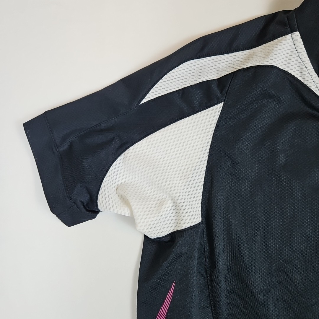Sugoi RS Cycling Jersey Womens Large Black White Pink Full Zip 57307F Bike Shirt