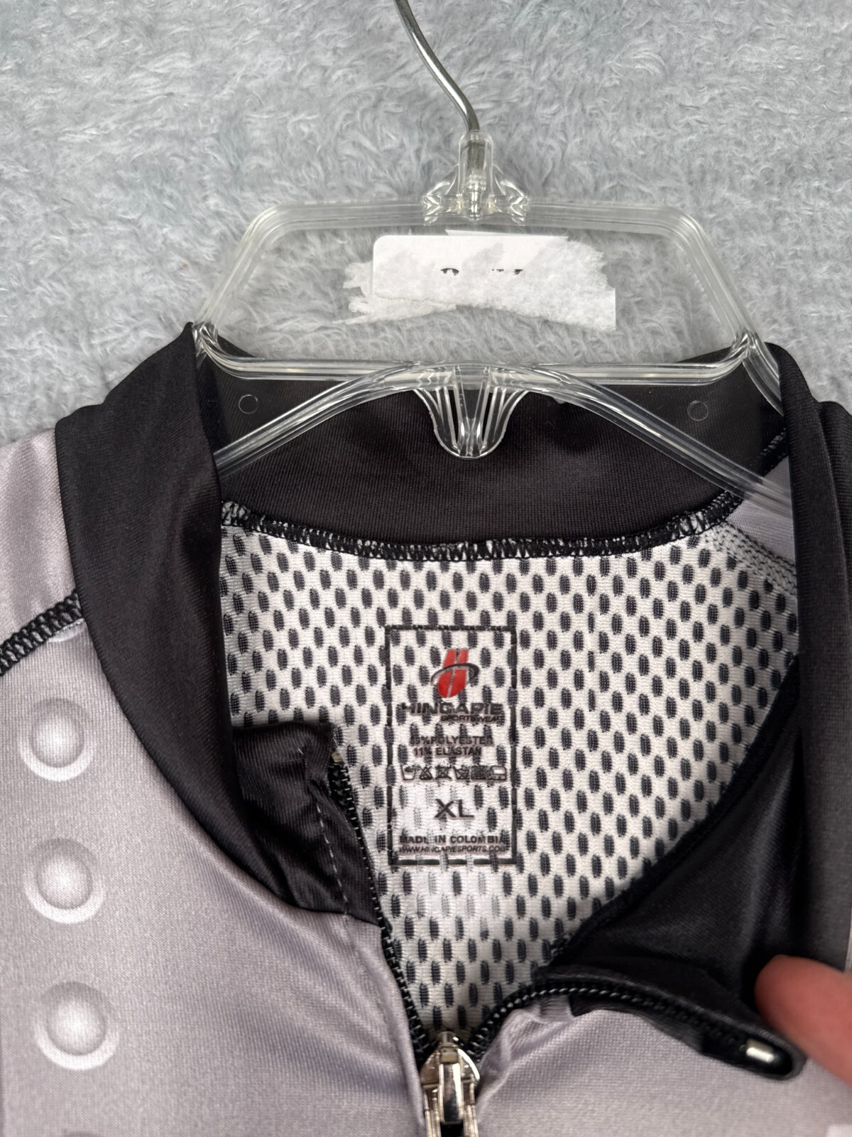 Hincapie Cycling Jersey Adult Extra Large Gray Black High Gear Sports Full Zip