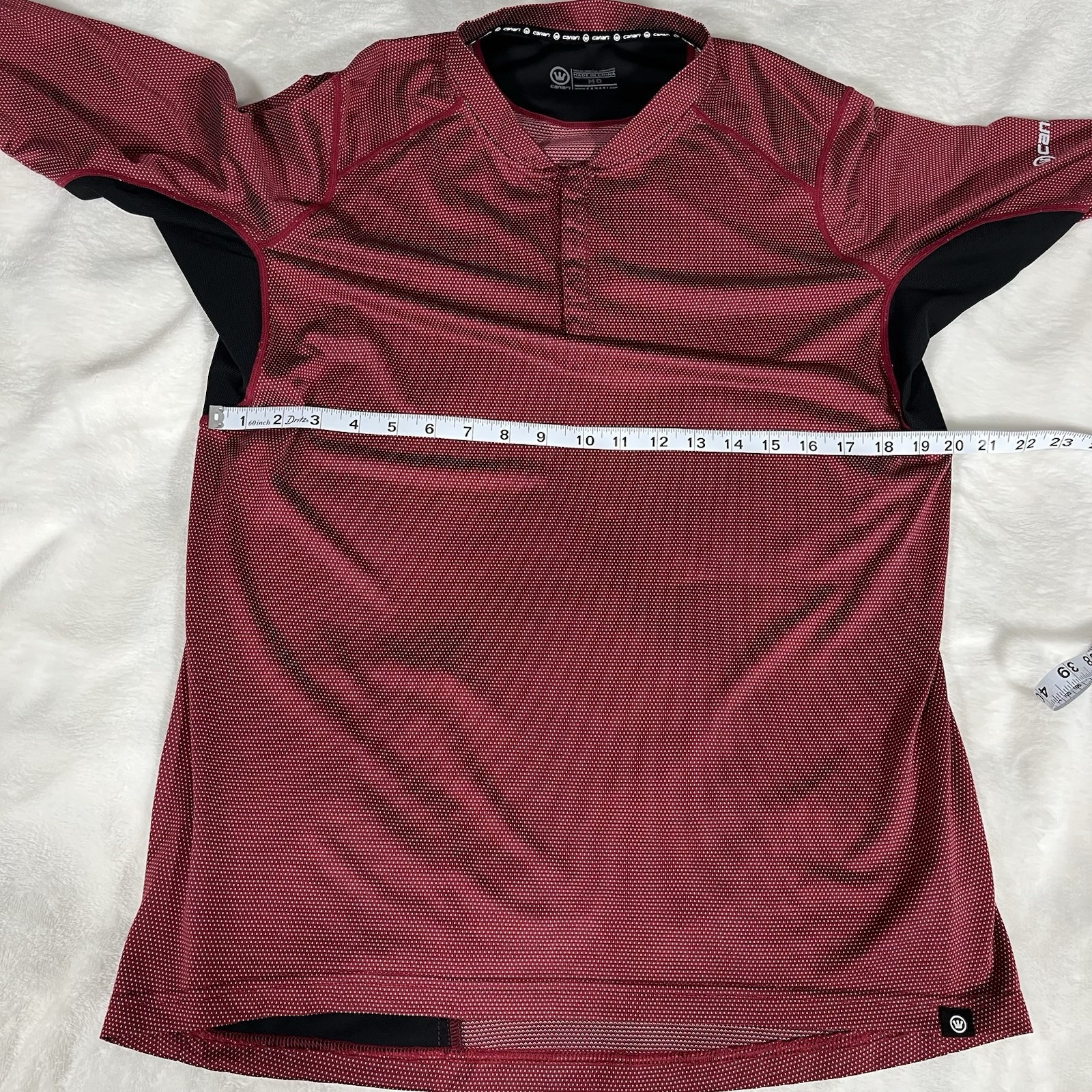 Canari Red and Black Long Sleeve Cycling Shirt Men’s Size M