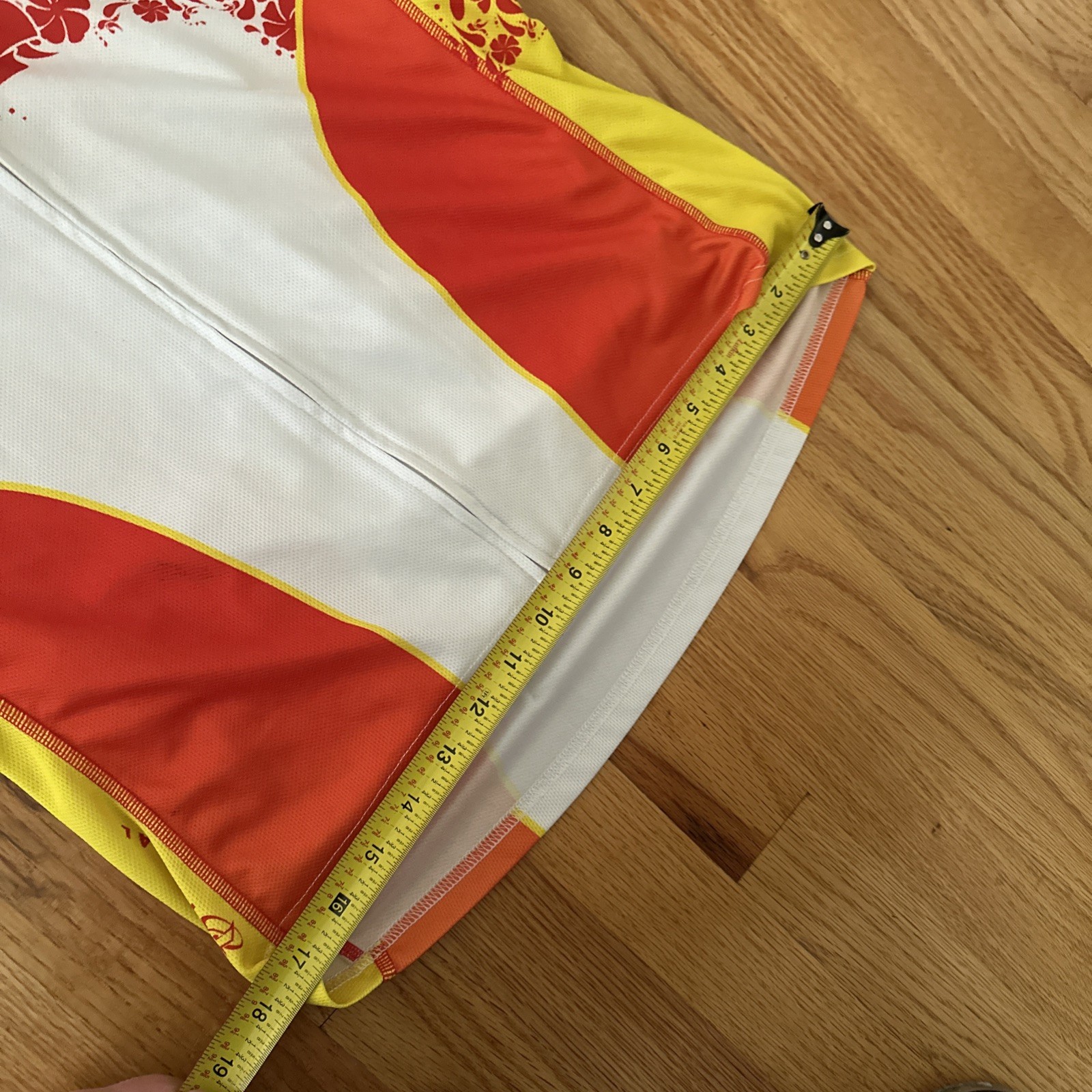 Tour De Cure Primal Cycling Jersey Men’s XL Yellow Red Sport Cut Raglan