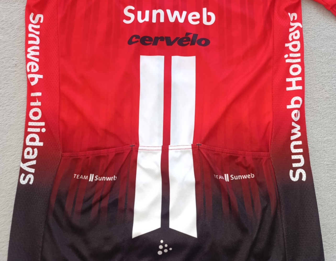 Sunweb Cervelo Craft Uci World Tour mens Red cycling jersey size L