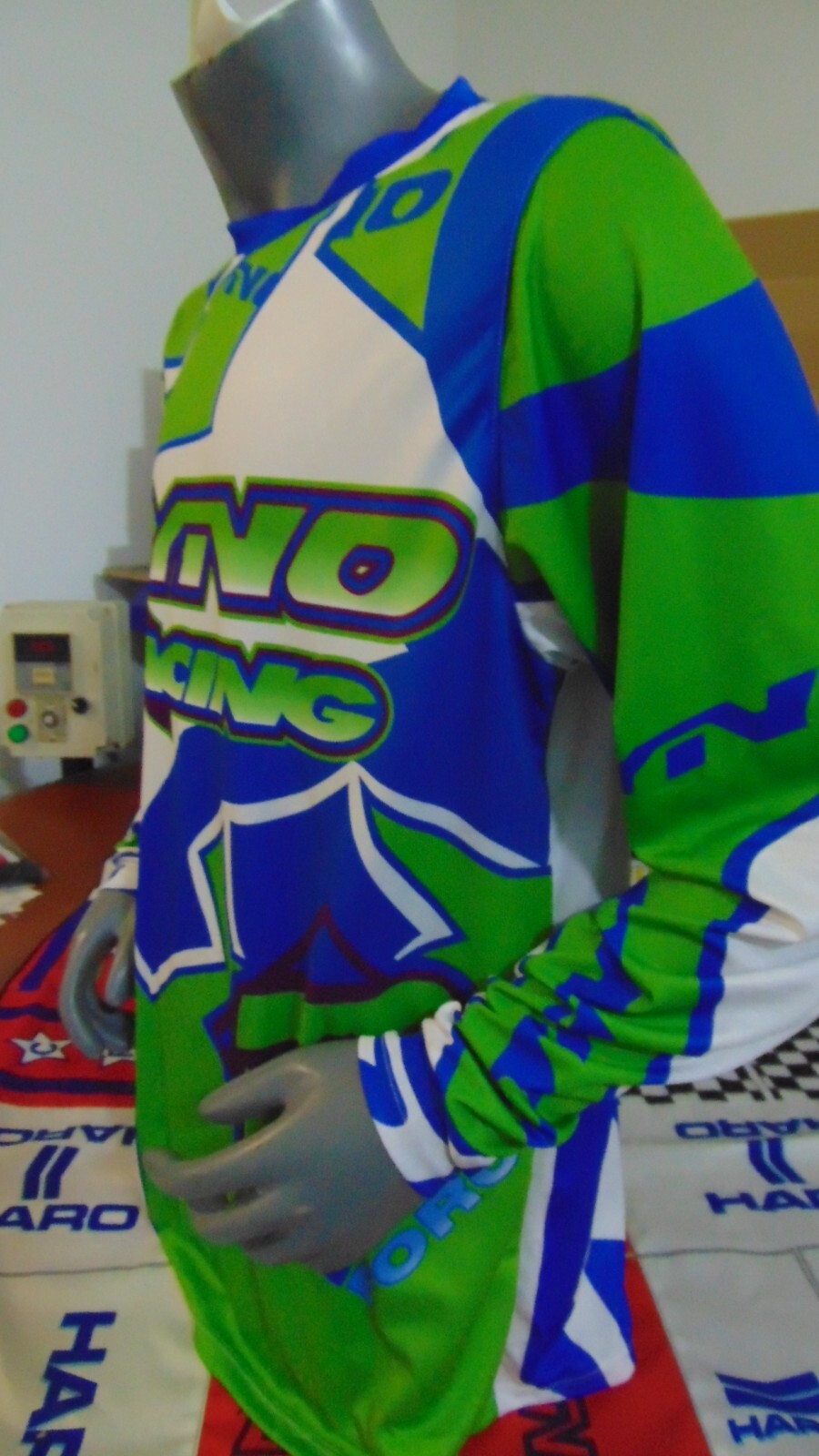 DYNO OLD SCHOOL BIKE JERSEY CLASSIC BMX JERSEY RACE BIKE SHIRT BLUE GREEN XL