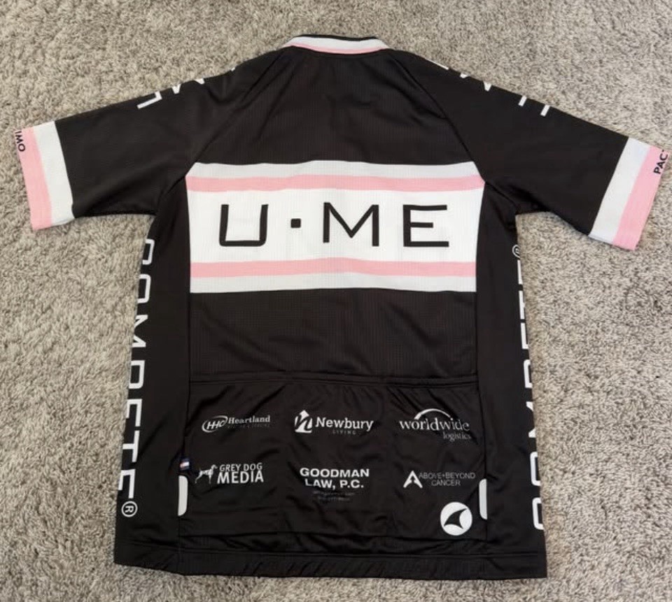 Pactimo Women’s L Cycling Jersey Black/White/Pink Full Zip Pockets