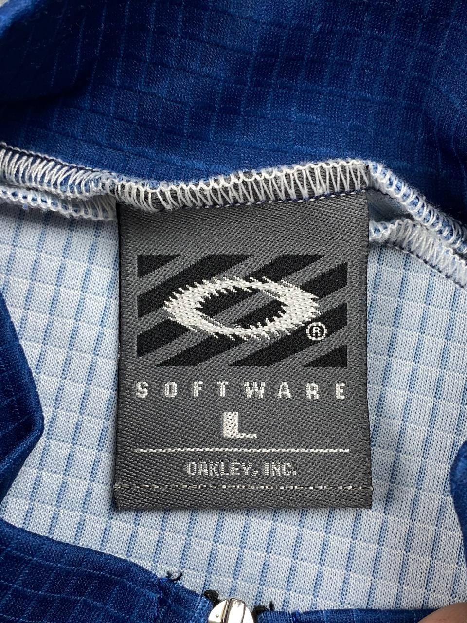 Vintage Oakley Software Cycling Jersey Half-Zip Men Size S Blue