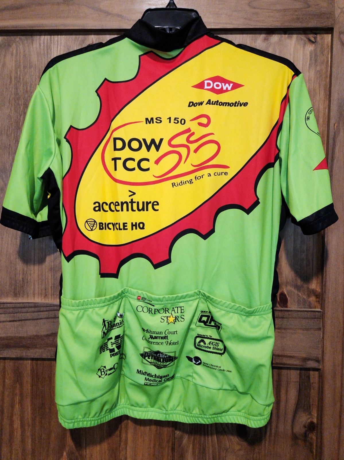 VOmax Multicolor Mens Cycling Jerseys DOW MS 150 Sizes Large / XXL Vtg DOW