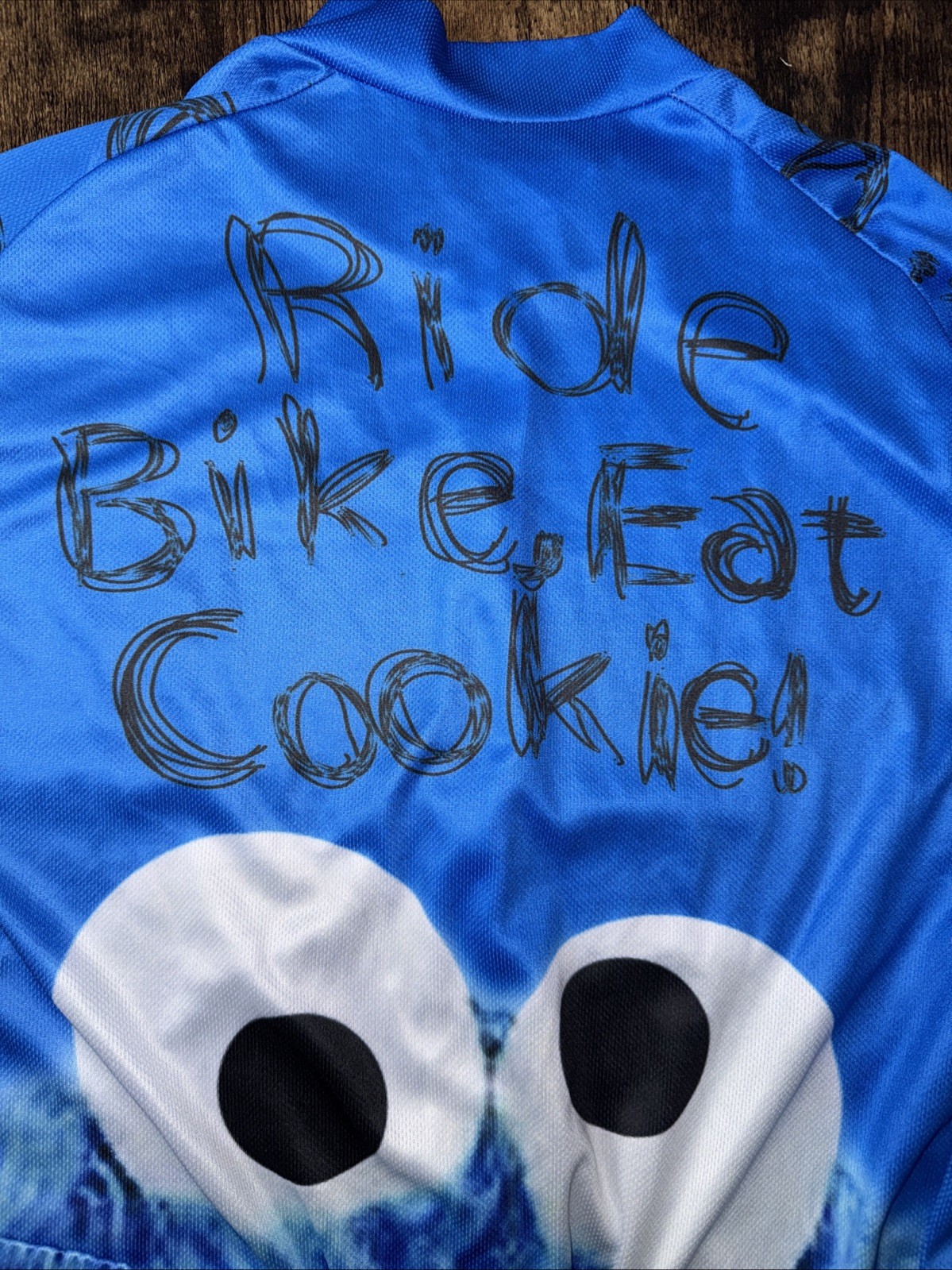 Weimostar cookie monster cycling jersey elastic waist size XL Blue