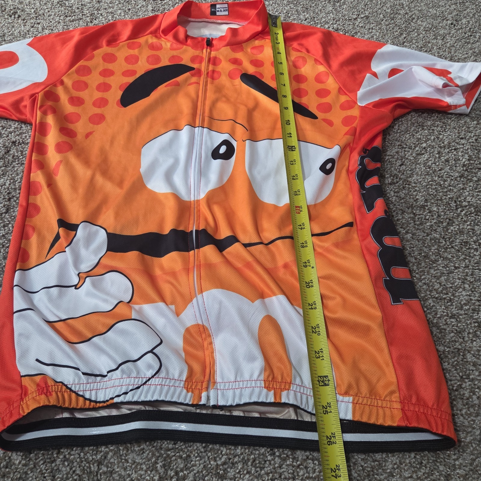 Mens XXL M&M’S Cycling Team Jersey cycling Short Sleeve jersey Bicycle Orange