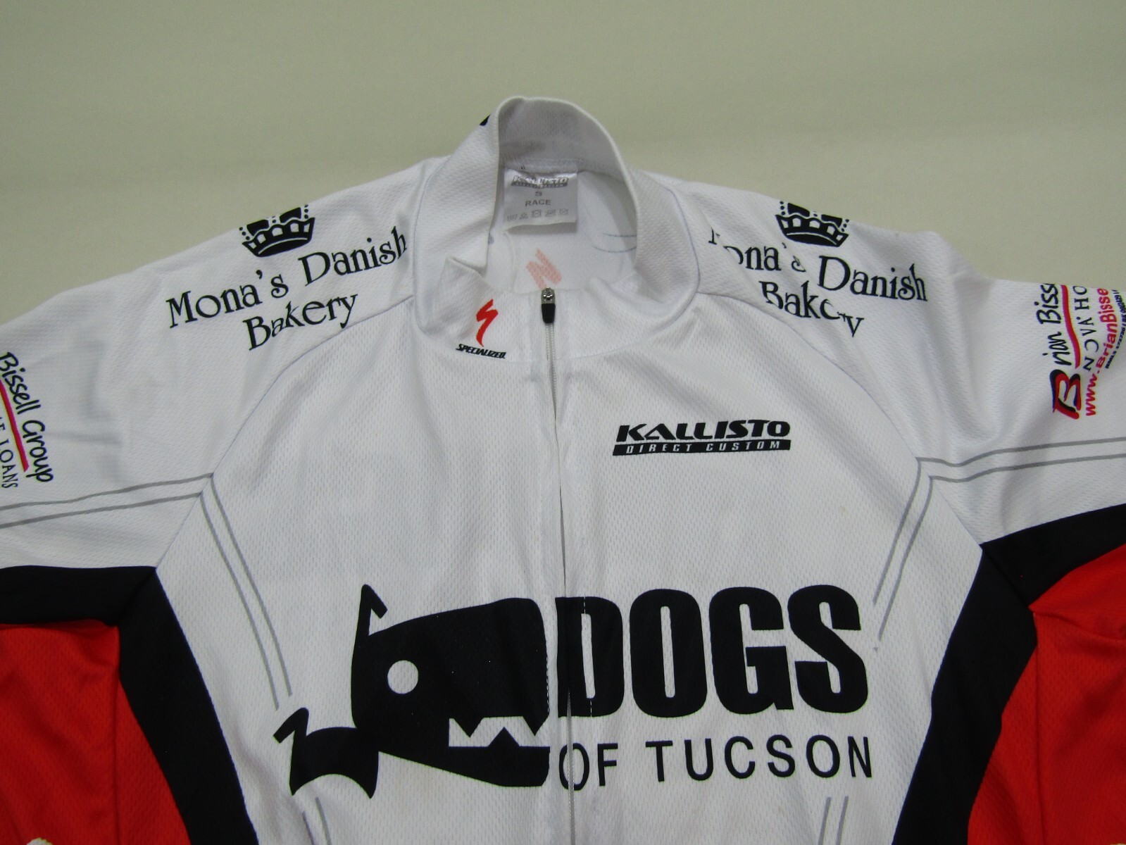 Kallisto Cycling Jersey Adult Small Bicycle Racing Full Zipper Dogs of Tucson
