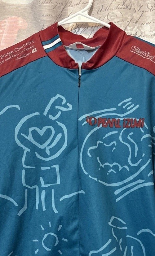 PEARL IZUMI Custom Men’s XL Cycling Jersey 3/4 Zip Pockets Multicolor Back Pkts