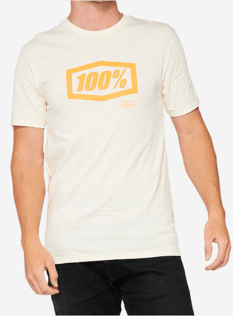 100% Essential T-Shirt Chalk / Orange L